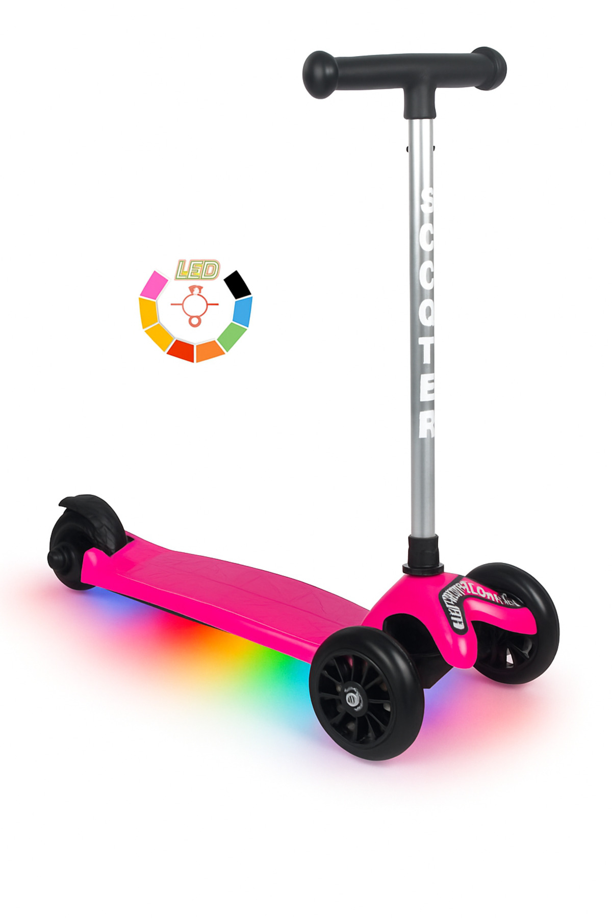 اسکوتر لومی با چراغ LED – کودکان 3 چرخ فرمان و تنظیم ارتفاع Tois