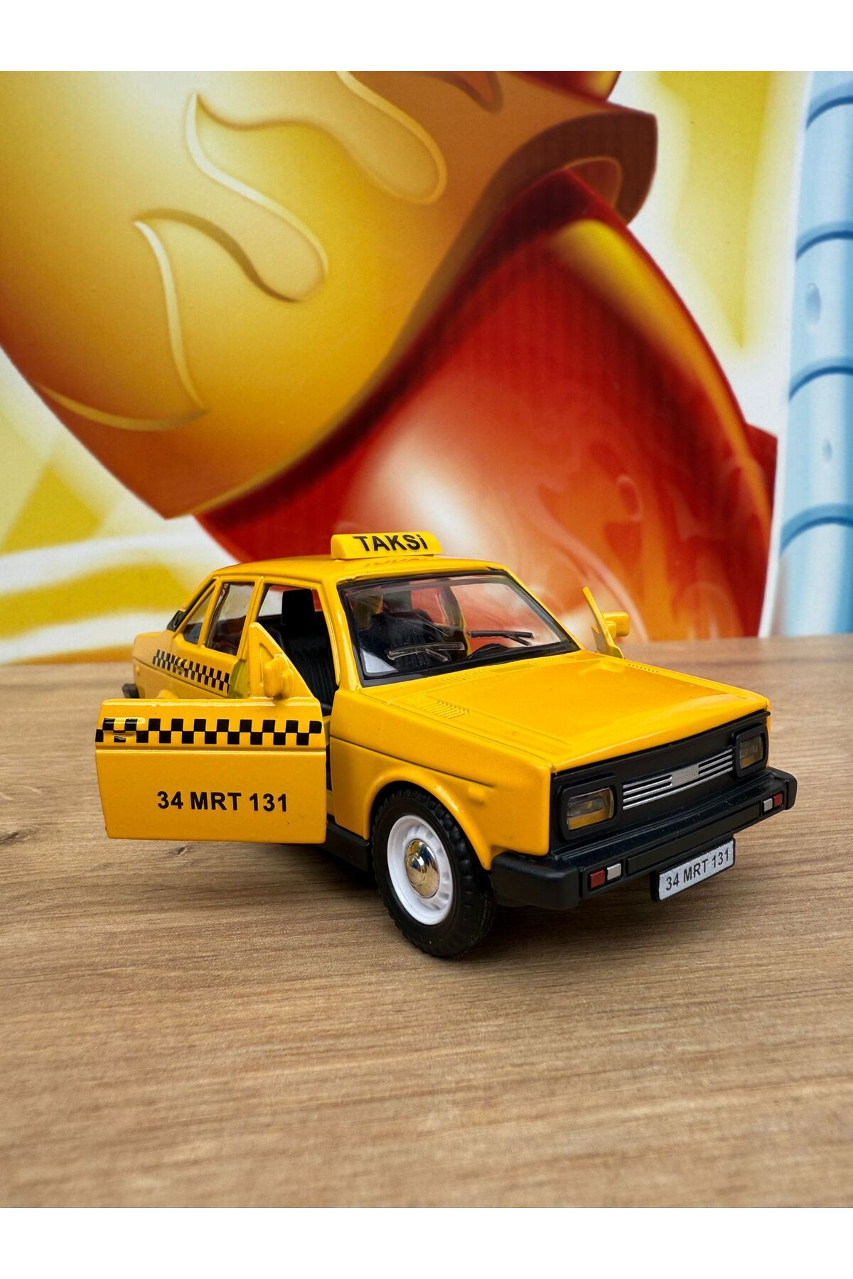 مدل خودرو MURAT 131 TAXI 1 36 SCALE PULL DROP DIECAST METAL MODEL TOY CAR اورجینال scntoys