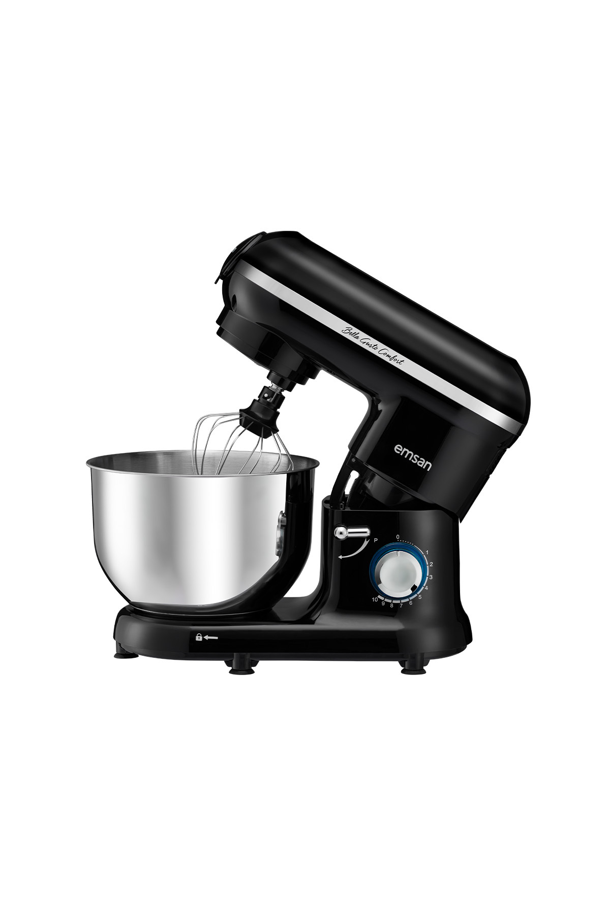 میکسر و ست پایه کامفورت BELLA GUSTO مشکی 1300W 5.5L اورجینال Emsan