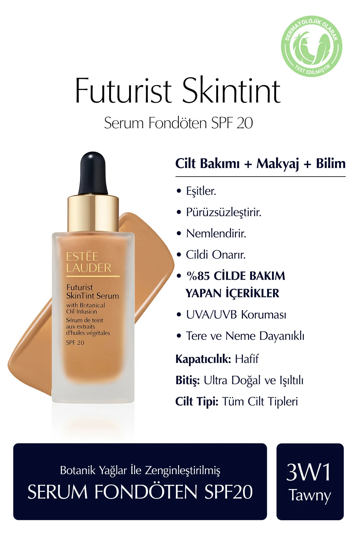 کرم پودر بنیاد سرم SINTINT FUTURIST SPF20 3W1 TAWNY 30 ML Estee Lauder