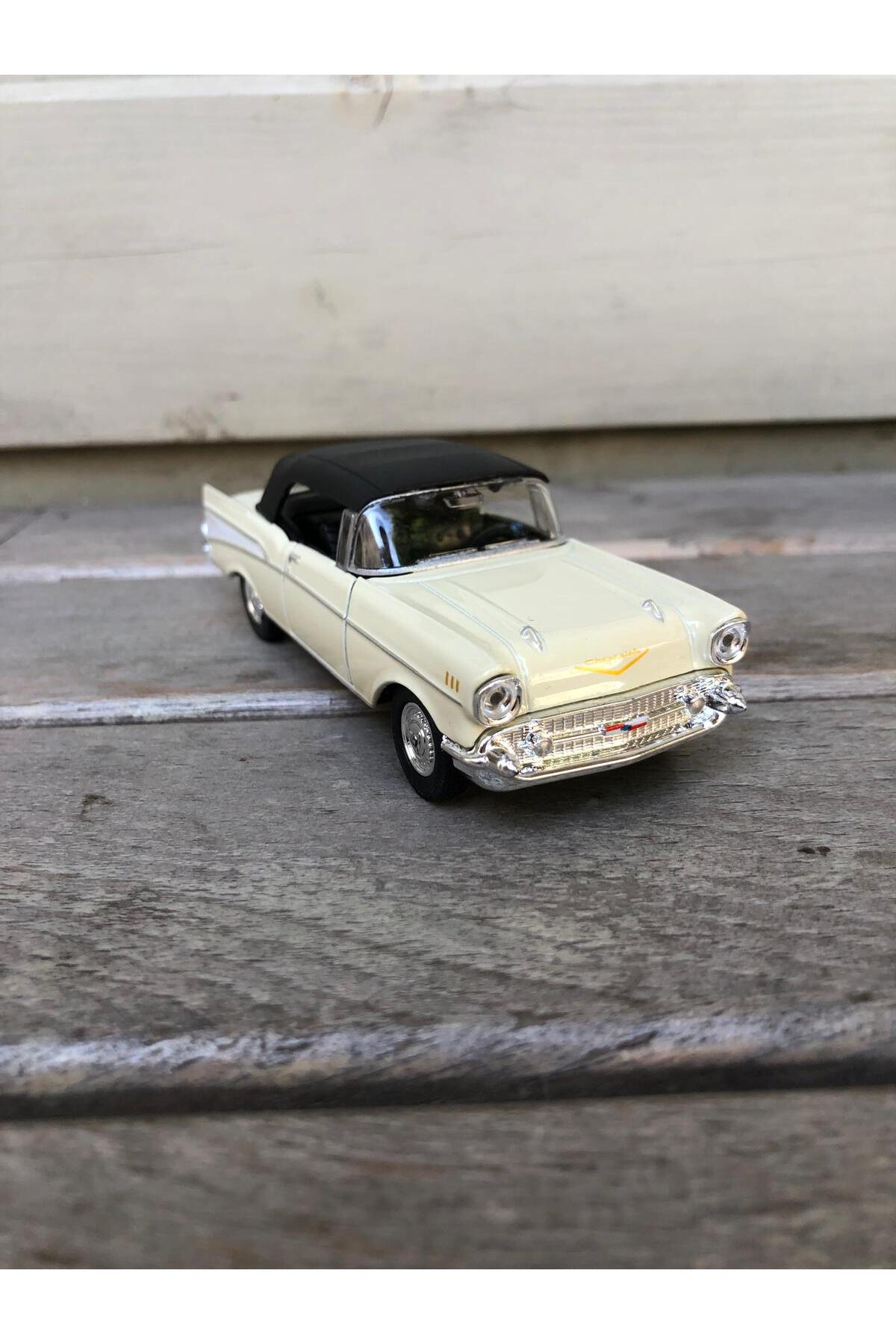 مدل خودرو WELLY 1957 CHEVROLET BEL AIR DIECAST METAL CAR MODEL TOY PULL DROP 12 CM اورجینال scntoys