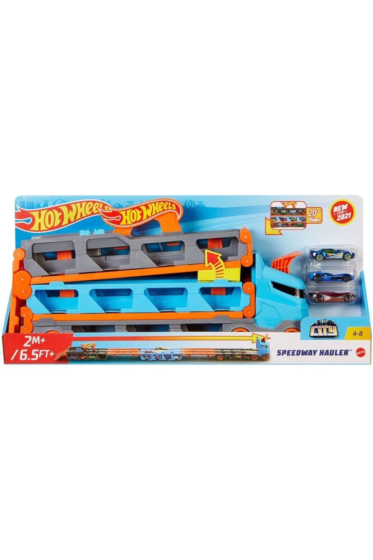 کامیون و ماشین آلات ساختمانی اسباب بازی با پیست سرعت هدیه 3 وسیله نقلیه GVG37 از ترکیه HOT WHEELS