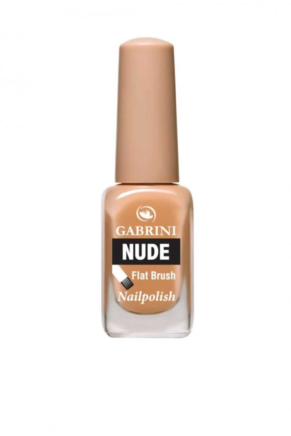 لاک ناخن 09 NUDE FLAT BRUSH NAILPOLISH GABRIN برهنه 13 میل Gabrini