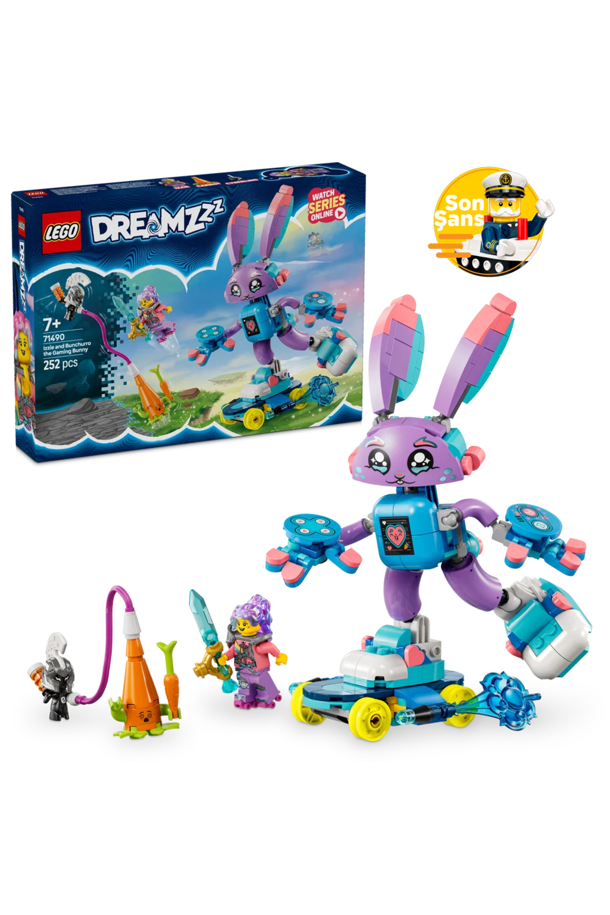 لگو و اسباب بازی های ساخت محور ® DREAMZZZ™ IZZIE AND THE BUNNY BUNCHURRO 71490 ست ساختمان برای کودکان 7+ 252P اورجینال LEGO