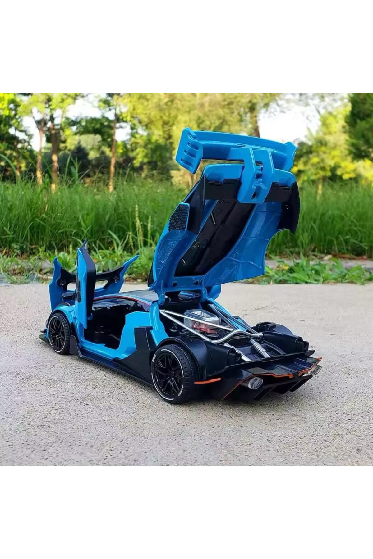مدل خودرو 1:24 SCALE LAMBORGHINI ESSENZA SCV12 DIECAST MODEL CAR BLUE اورجینال scntoys