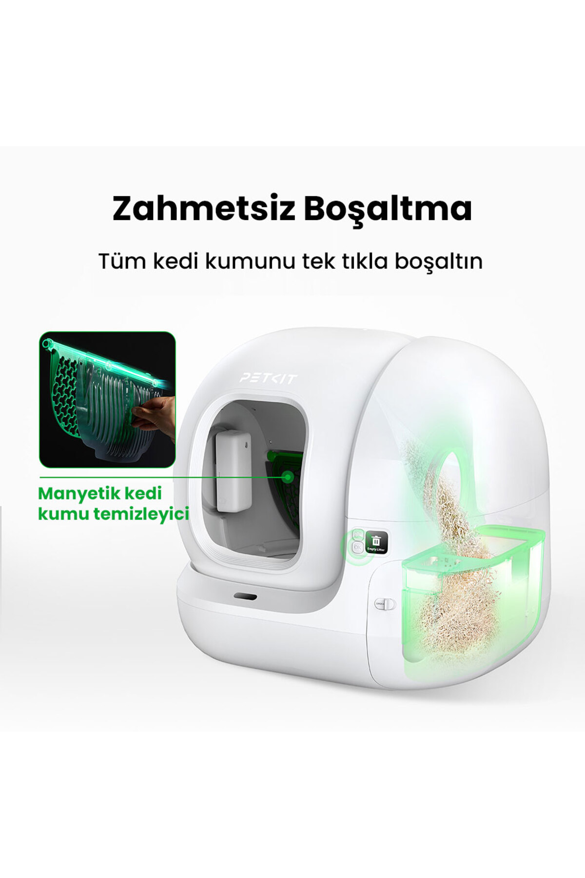 تمیزکننده مغناطیسی خاک گربه پتکیت Petkit سازگار با Pura Max 2 و Purobot Max Pro