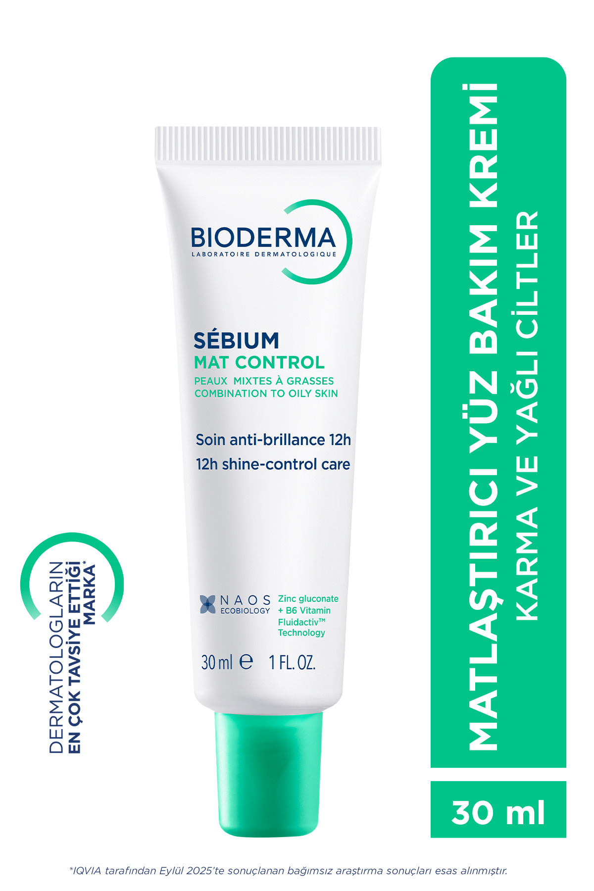 کرم مرطوب کننده پوست چرب با حجم 30 میل بایودرما Bioderma