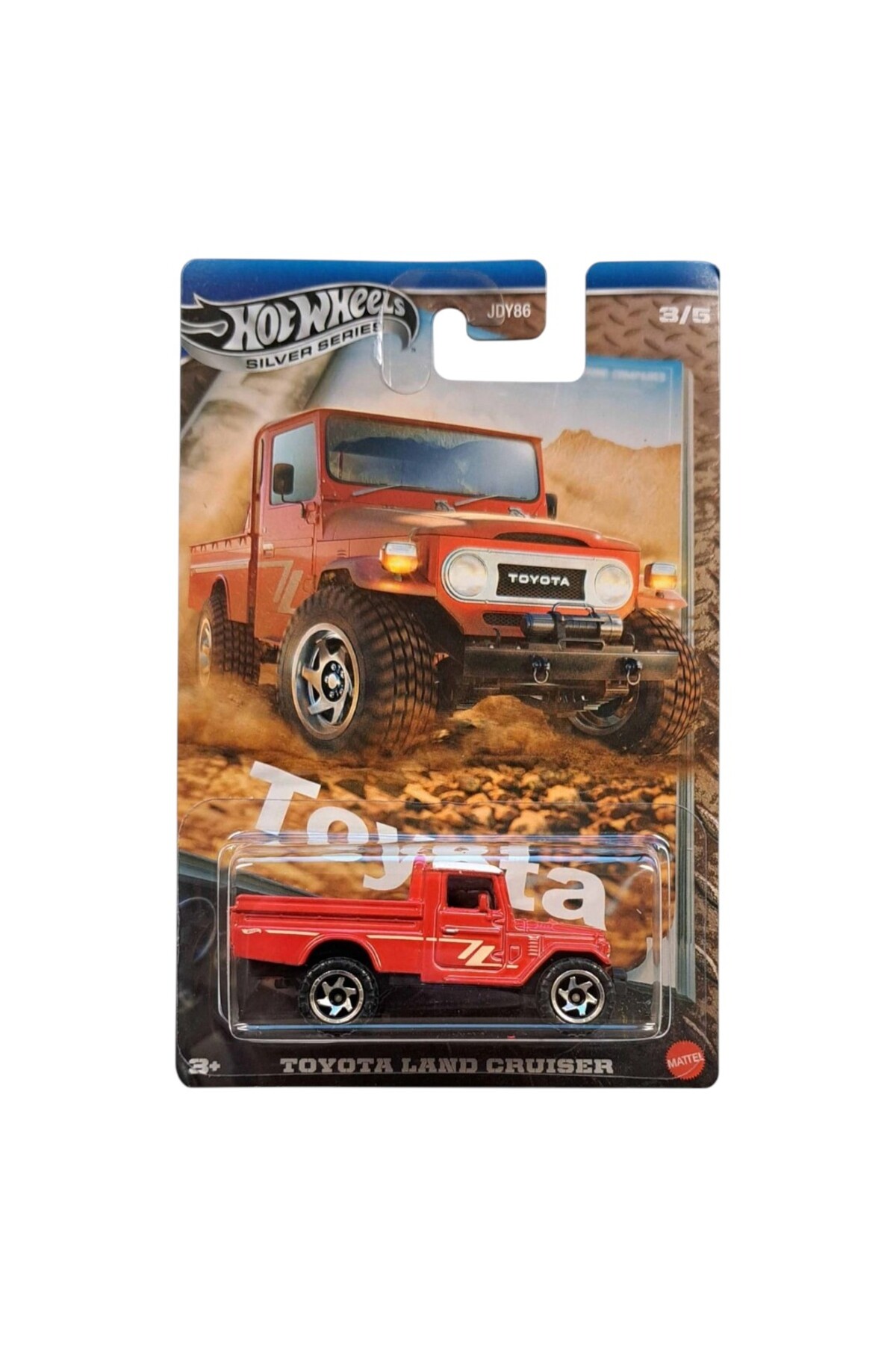 ماشین اسباب بازی TOYOTA TRUCKS LAND CRUISER RED 3 5 JCB73 هات ویلز اورجینال HOT WHEELS