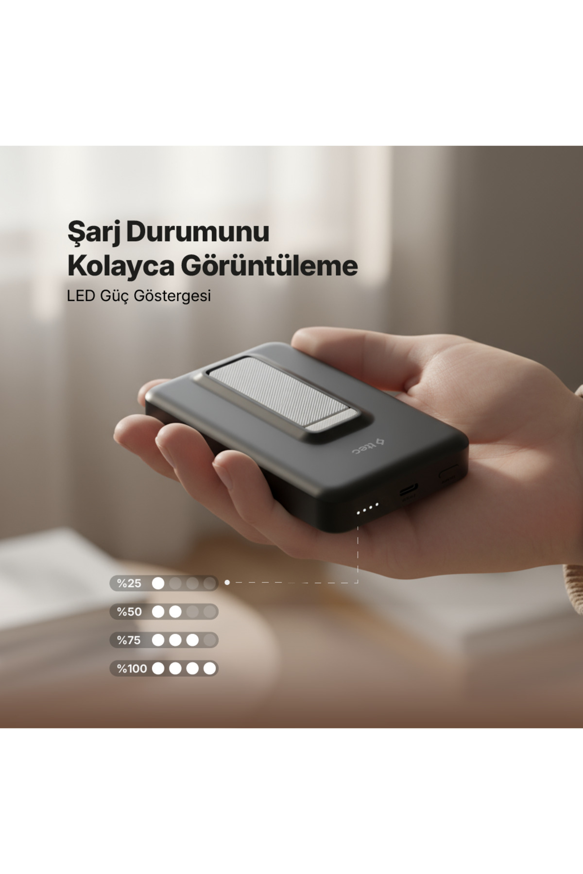 پاوربانک RECHARGER M 10000MAH MAGSAFE سازگار با PD 20W شارژر سریع قابل حمل بی سیم برق پایه اورجینال Ttec