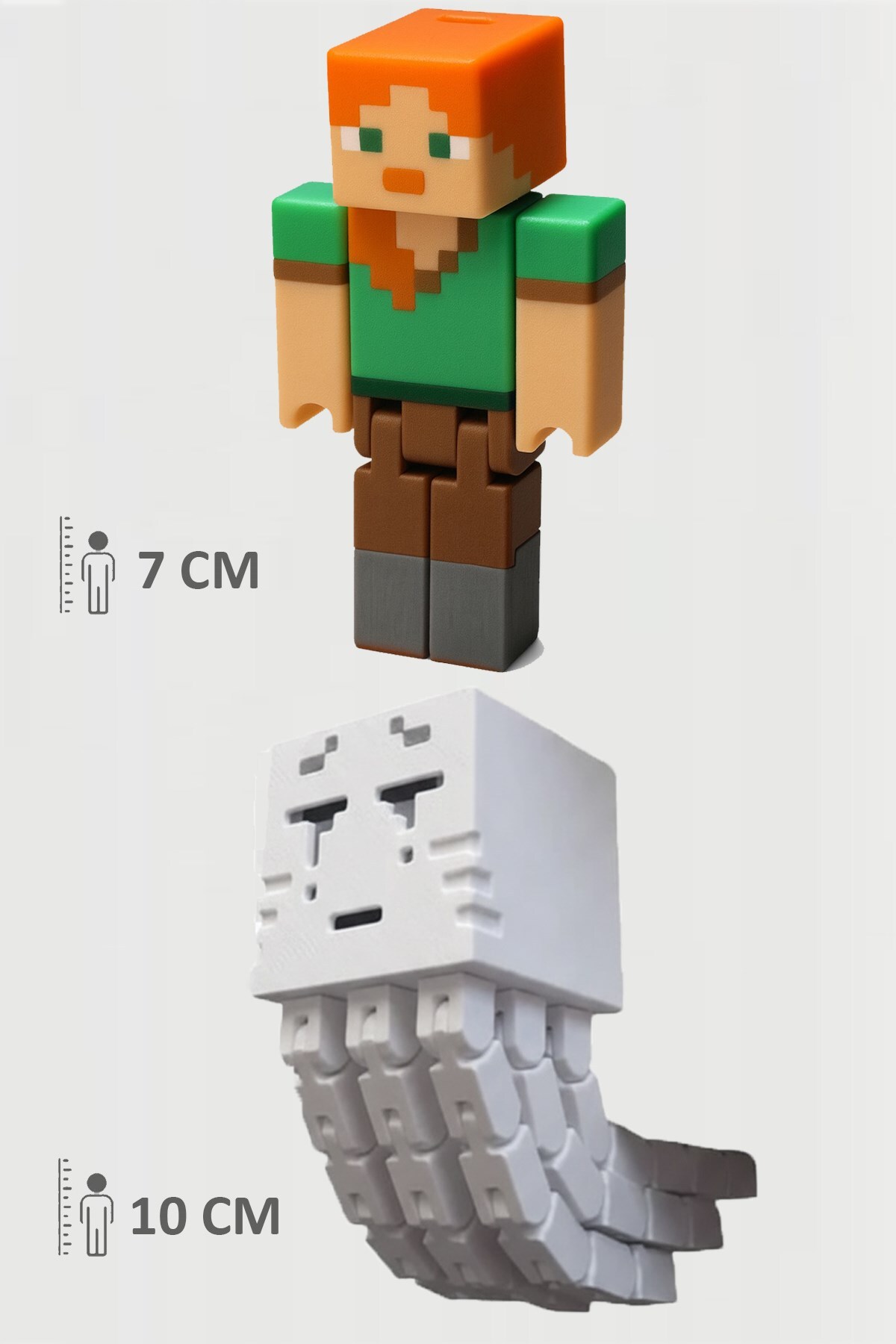 اسباب بازی های فیگور دیگر MINECRAFT ALEX AND GHAST SET MOVABLE JOINTED FIGUR FigürDizayn