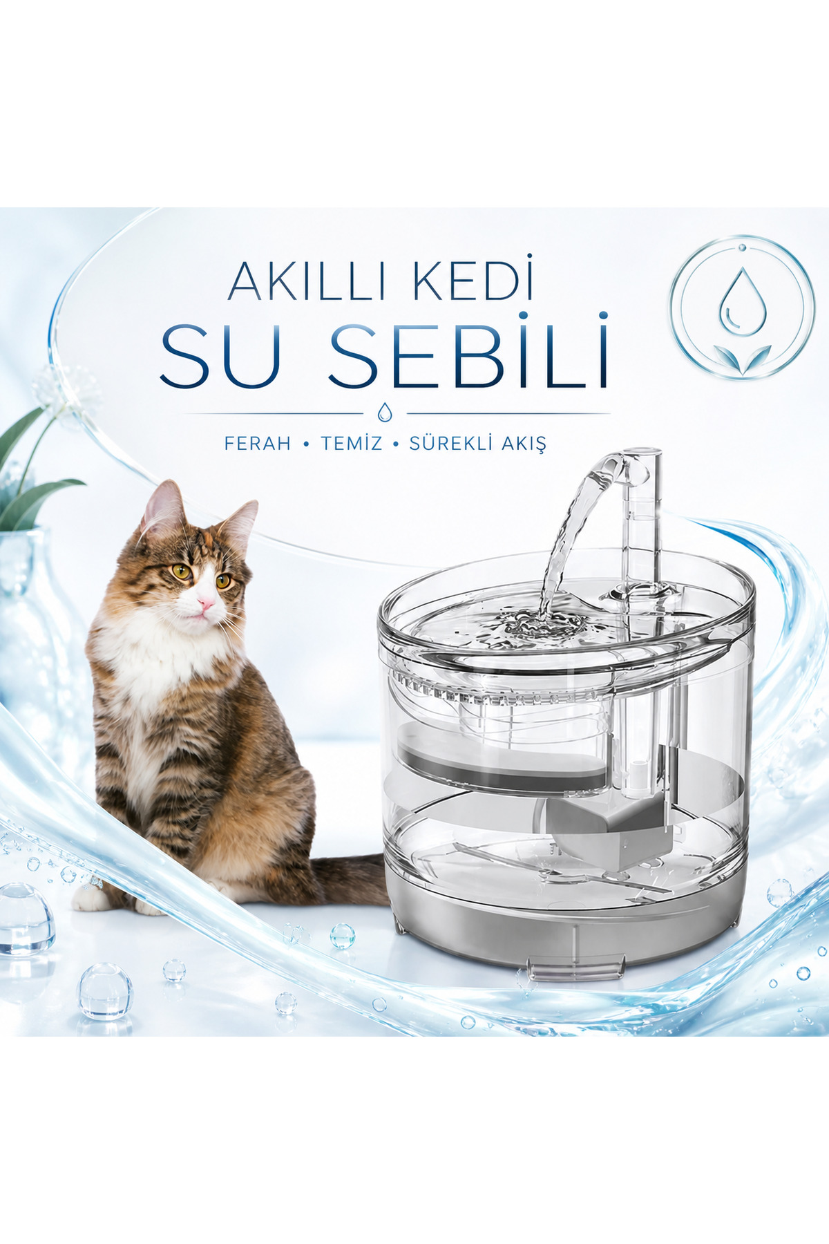آبخوری فواره‌ای گربه ری‌پوینت ReyPoint مدل SKSEBIL