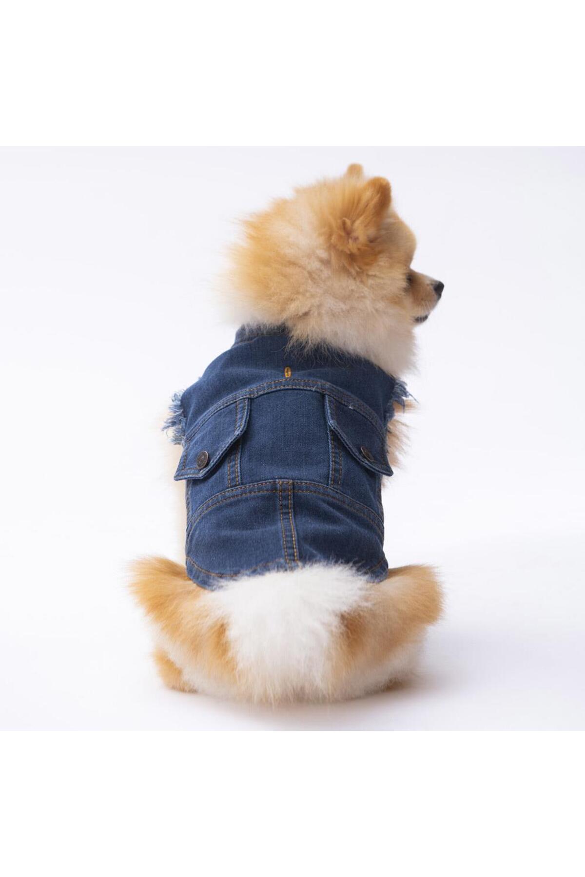 جلیقه جین سگ پاوستار Pawstar، آبی تیره، مدل 22101