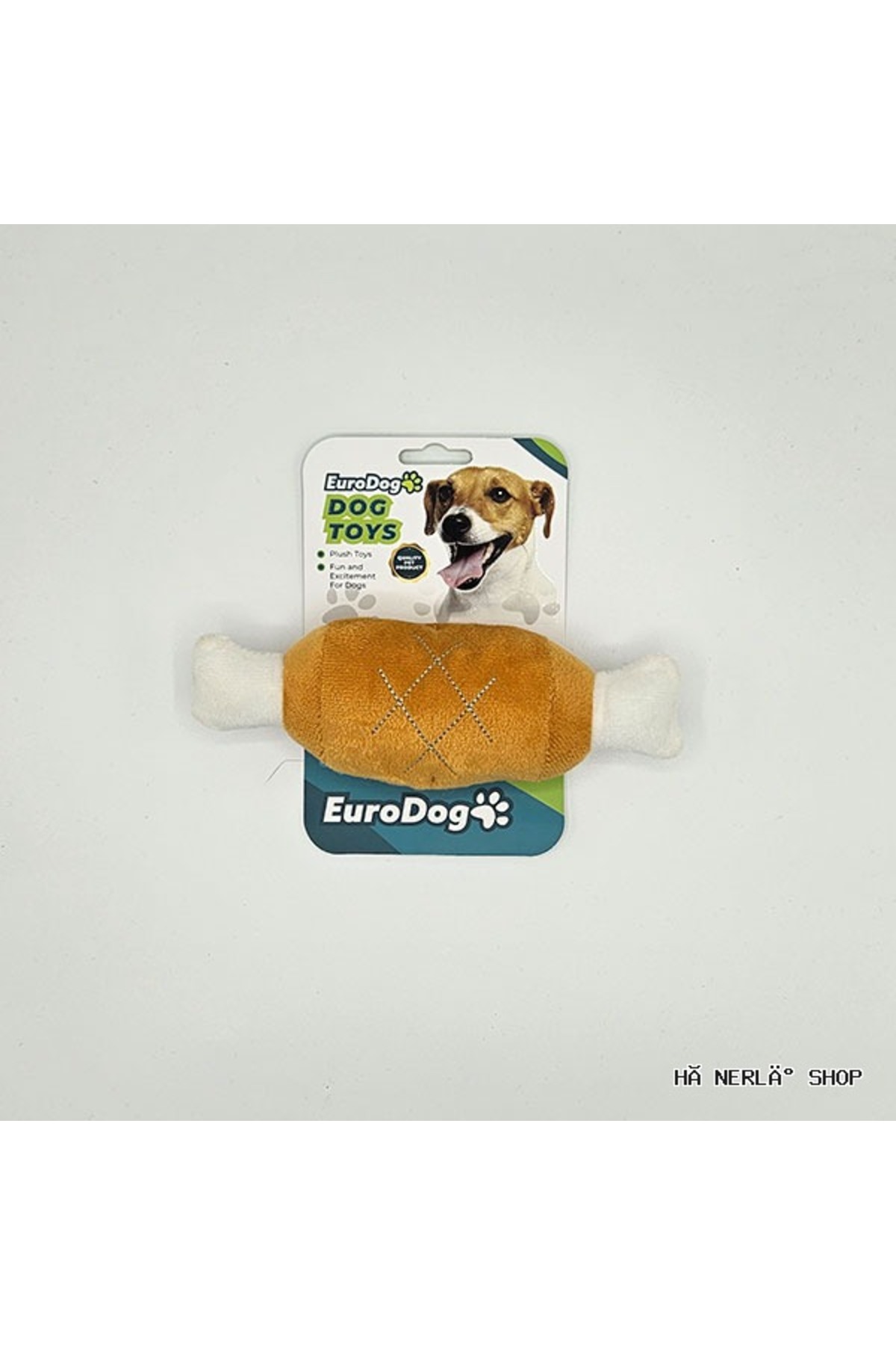 اسباب‌بازی استخوان گوشتی پولیشی سگ MYCESHOP (95332)، یوروداگ Eurodog، ۱۹×۶ سانتی‌متر چندرنگ
