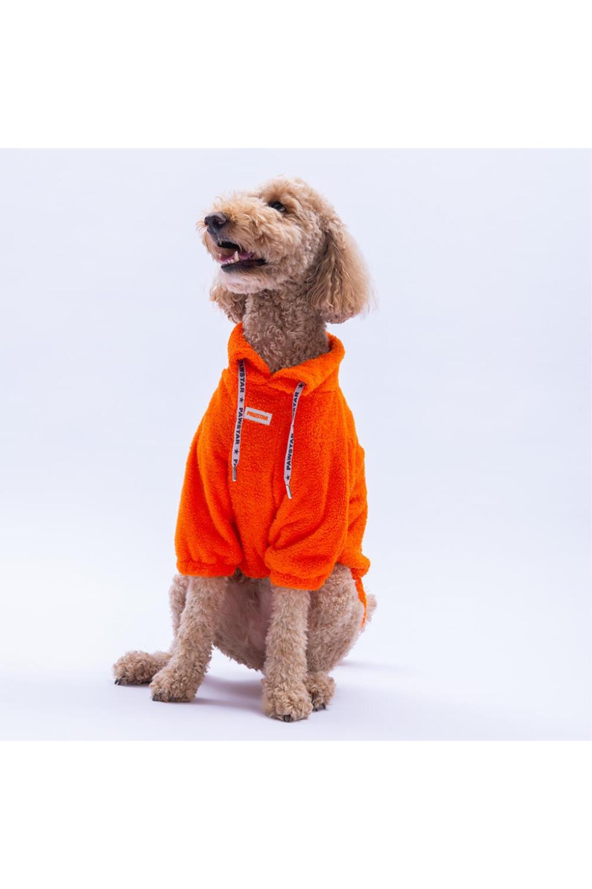 سویشرت پرزدار سگ پاوستار Pawstar، Doha Go! Urban Moods، مدل PS25-1099، نارنجی، مناسب نژادهای متوسط و بزرگ