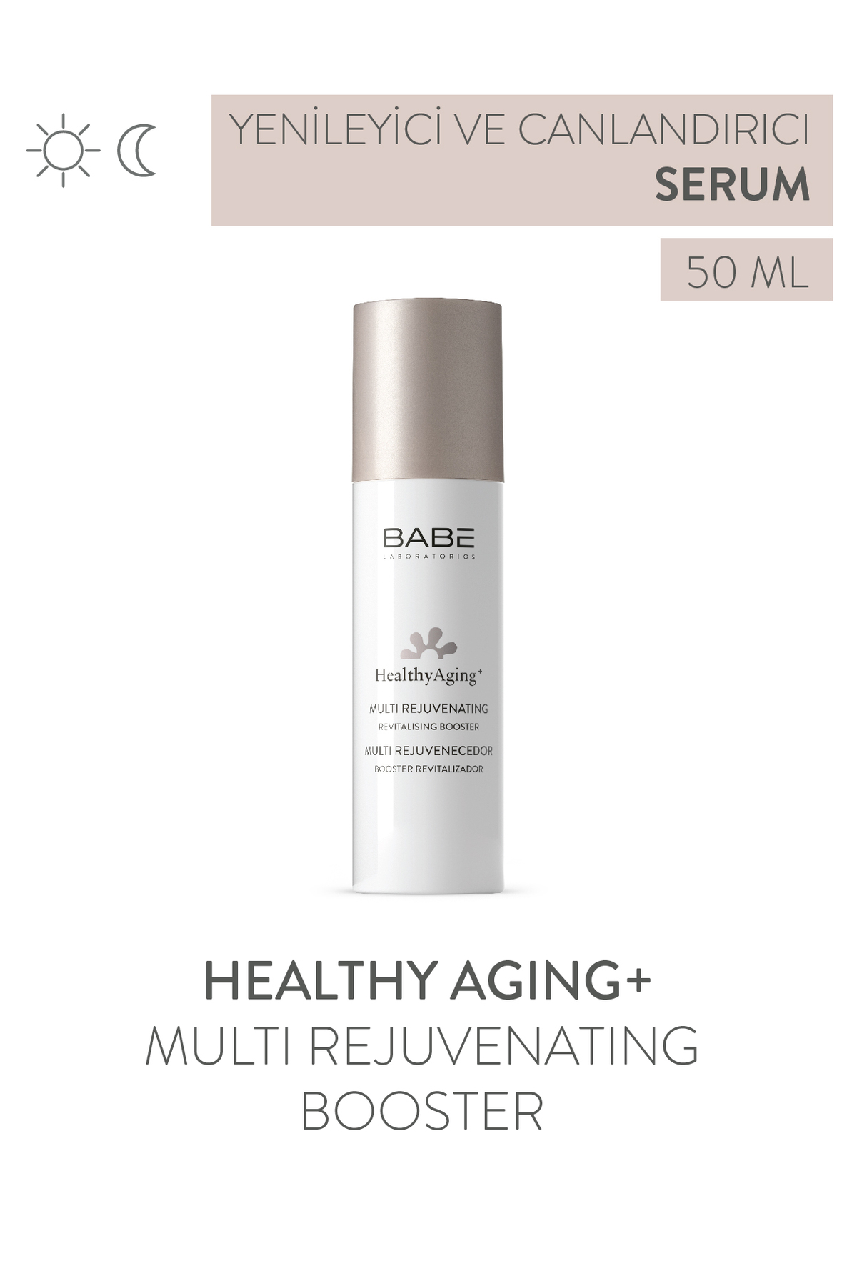 سرم پوست تقویت کننده مولتی جوان بیب HEALTHYAGING 50 میل Babe Laboratorios
