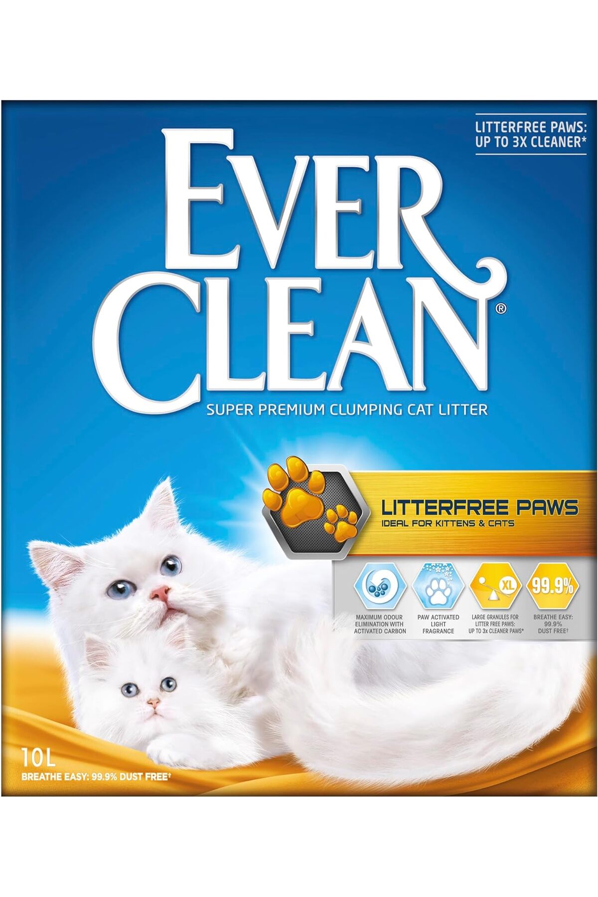 خاک گربه اورکلین Ever Clean Litterfree Paws، ۱۰ لیتری، بدون بو و گردوغبار