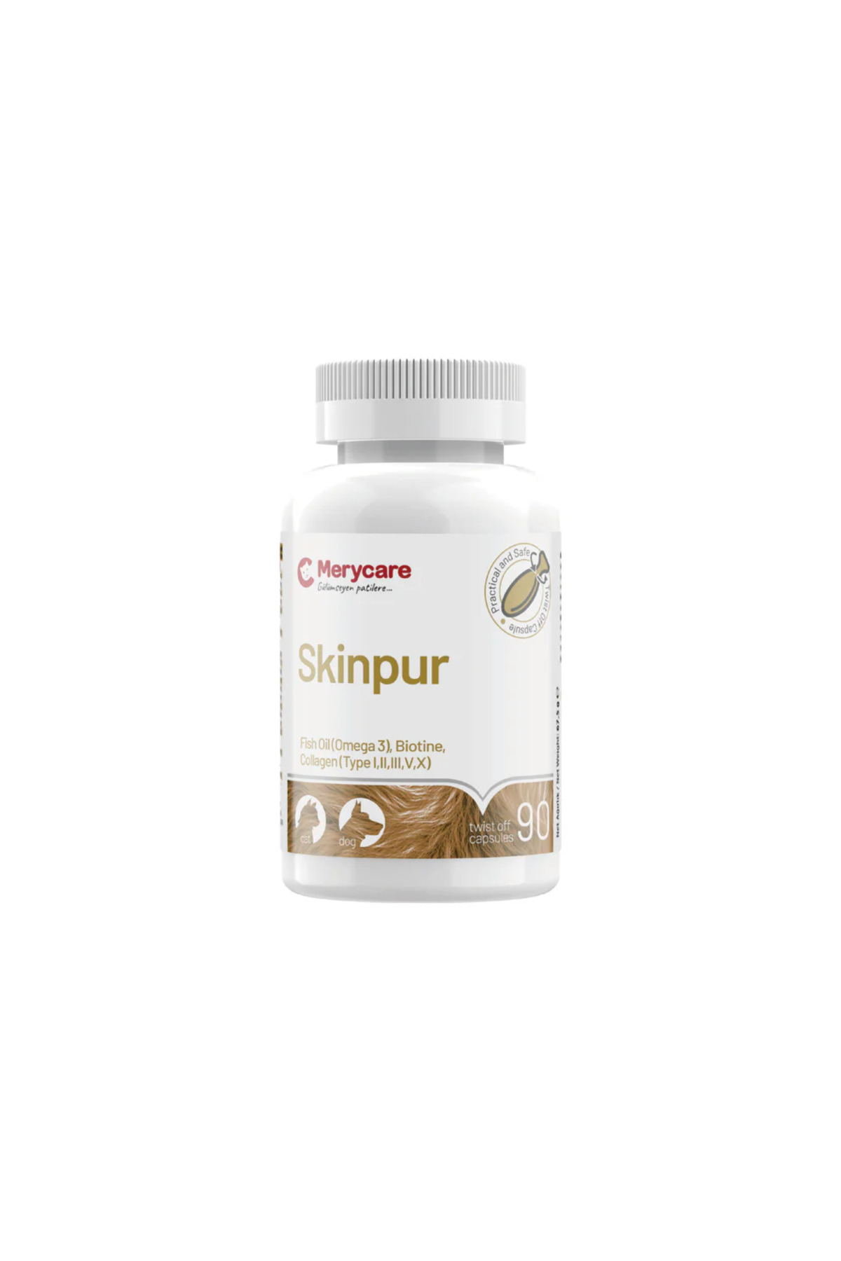 مکمل ویتامین گربه مری‌کر MERYCARE Skinpur 90