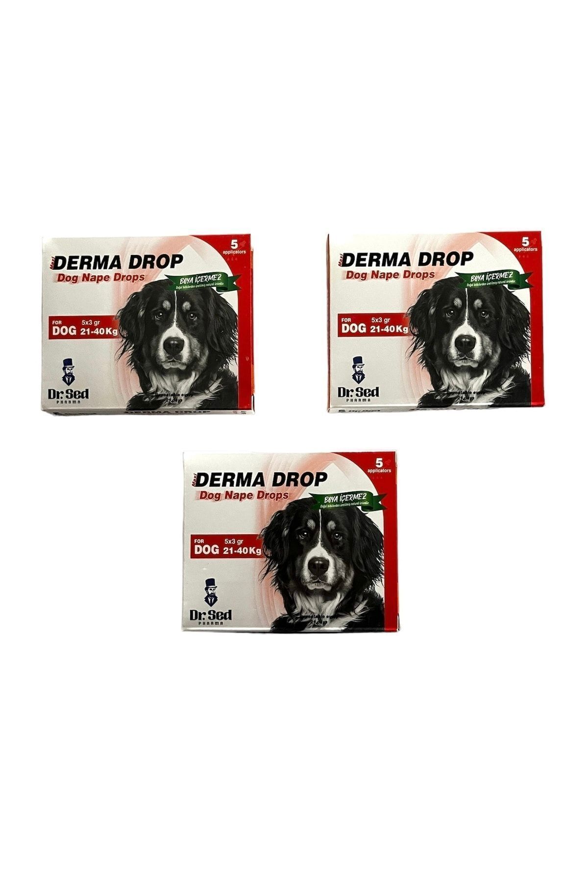 قطره گردنی سگ Maxi Derma Drop برای بازه وزنی ۲۱ تا ۴۰ کیلوگرم، بسته ۳ عددی، مدل DRM-14