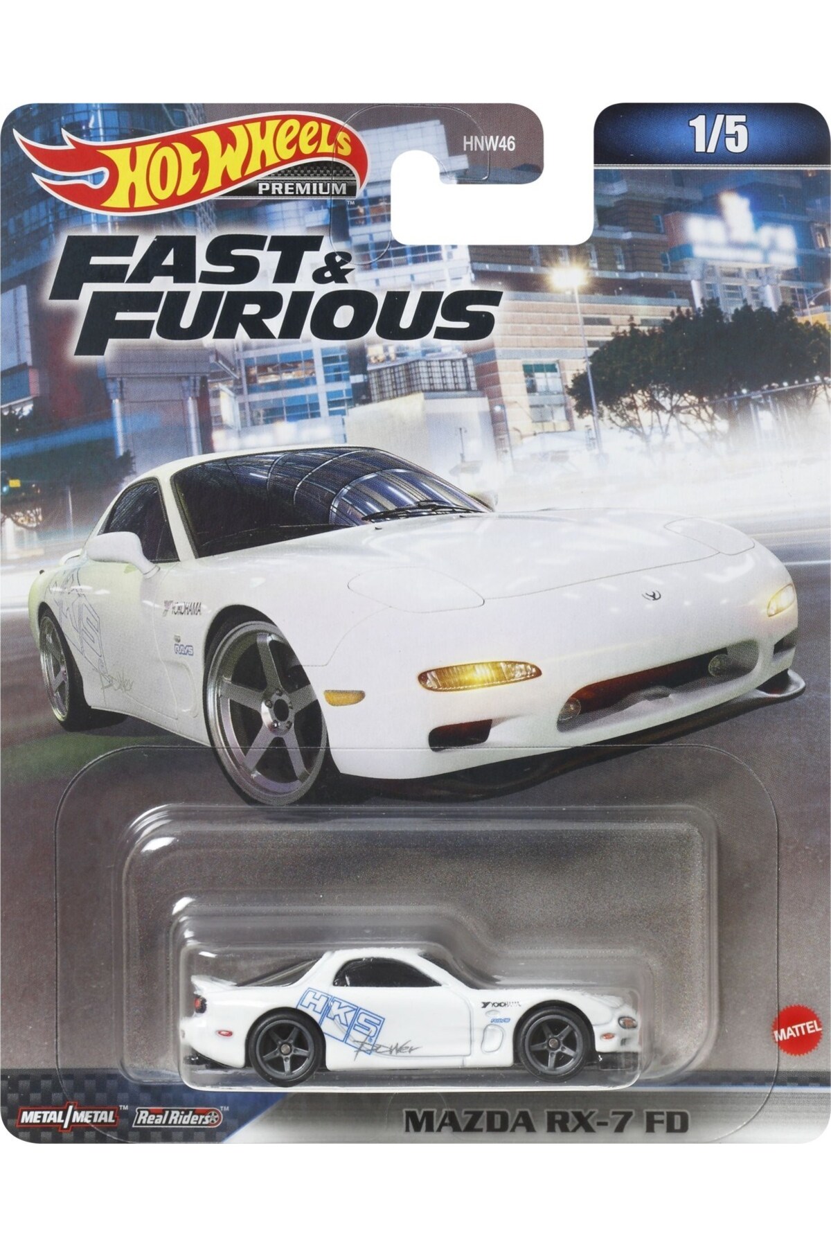 ماشین اسباب بازی اتومبیل های پریمیوم سریع و خشمگین MAZDA RX 7 FD HKD22 هات ویلز اورجینال HOT WHEELS