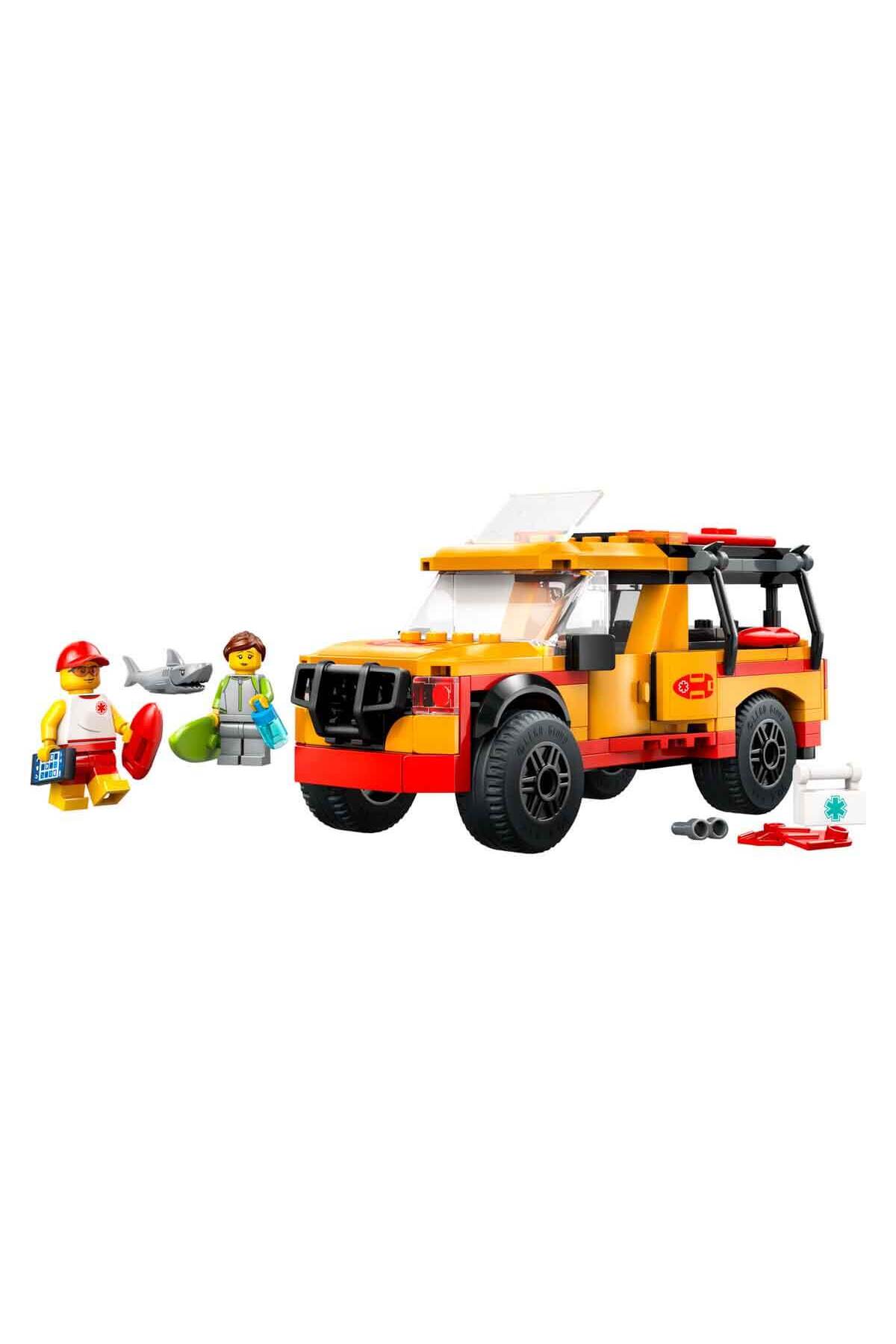 لگو CITY CANKURTARAN VAN 60453 2 MINIFIGURES کوسه برای کودکان بیش از 6 سال بالاتر اورجینال LEGO