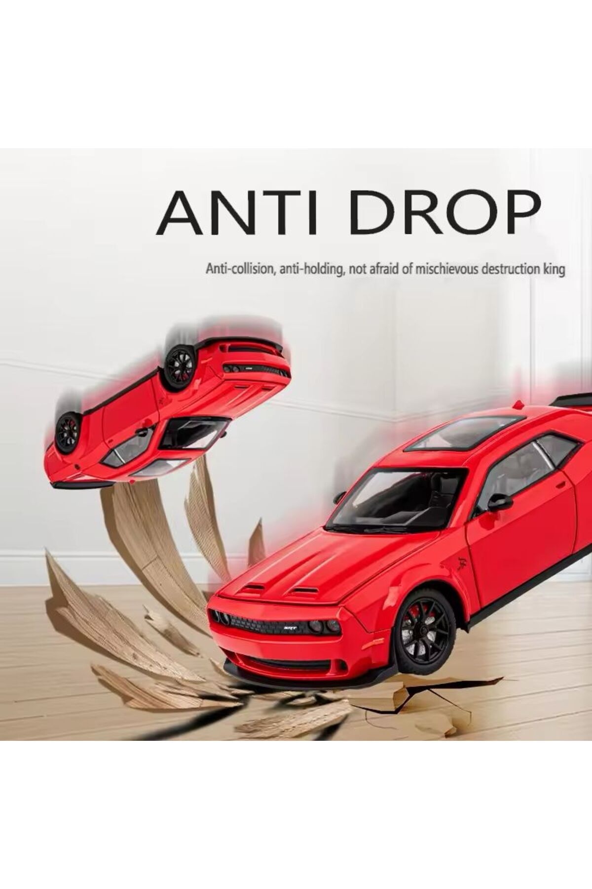 مدل خودرو DODGE CHALLENGER SRT 1:24 DIECAST MODEL CAR با چراغ های صوتی درهای باز شونده اورجینال SECTOYS