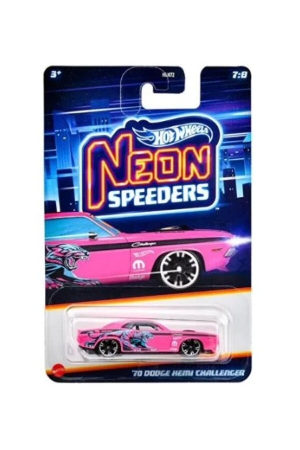 ماشین اسباب بازی NEON SPEEDERS 3: 8 BLACK 2017 NISSAN GT R R35 هات ویلز اورجینال HOT WHEELS