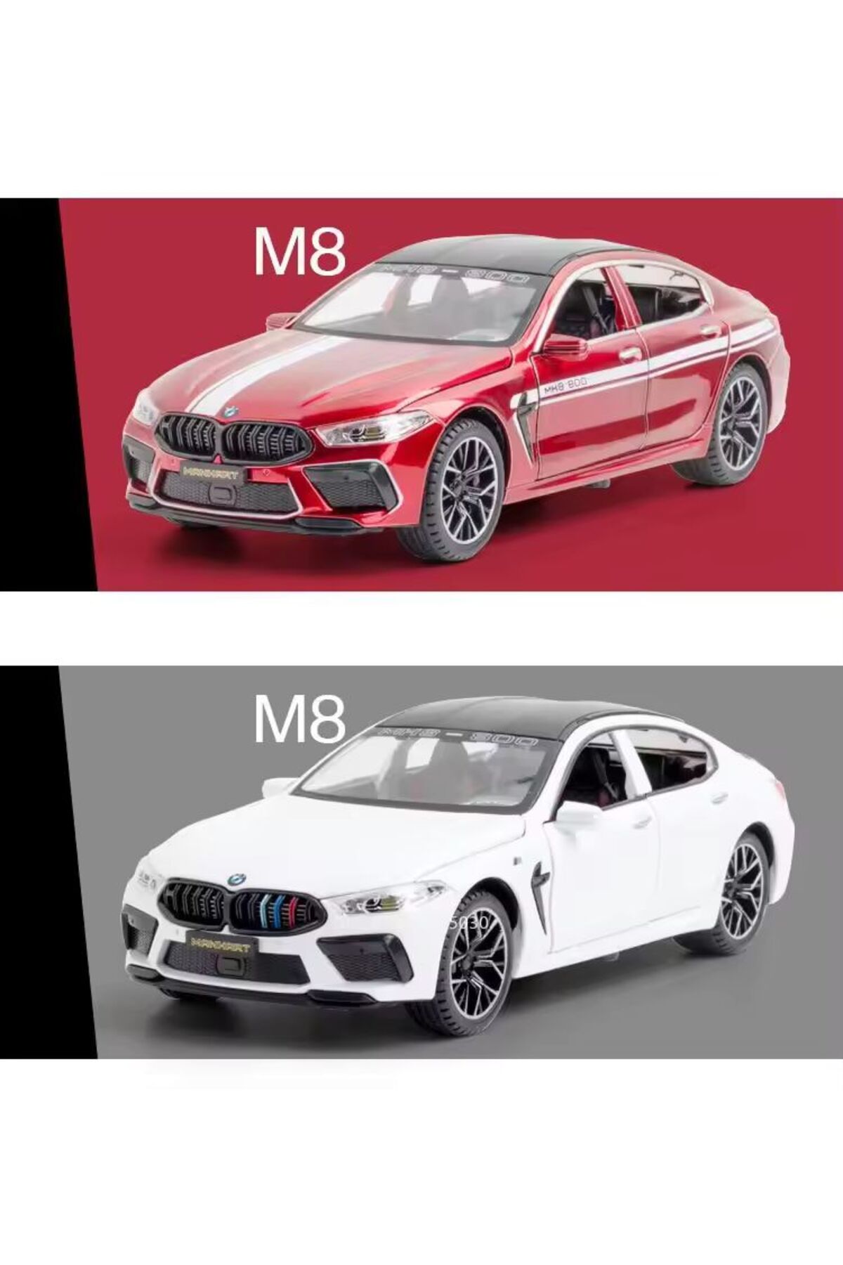 مدل خودرو 1:24 BMW M8 DIECAST درب صندوق عقب باز می شود MANHART اورجینال scntoys