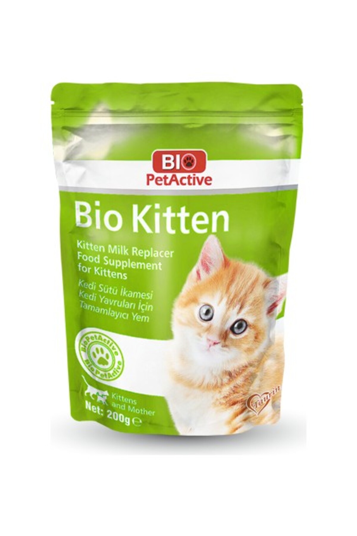 پودر شیر مکمل بچه‌گربه بیو اکتیو BİO ACTİVE Bio Kitten، ۲۰۰ گرم