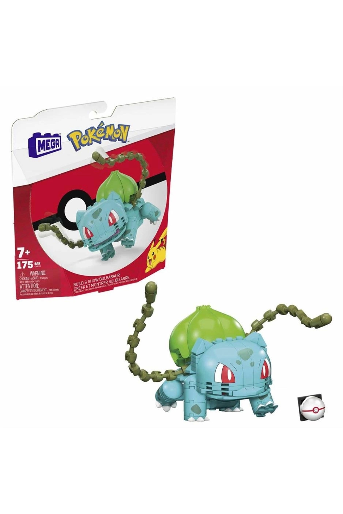 فیگور MEGA CONSTRUX BULBASAUR قابل ساخت 175 قطعه از ترکیه Pokemon