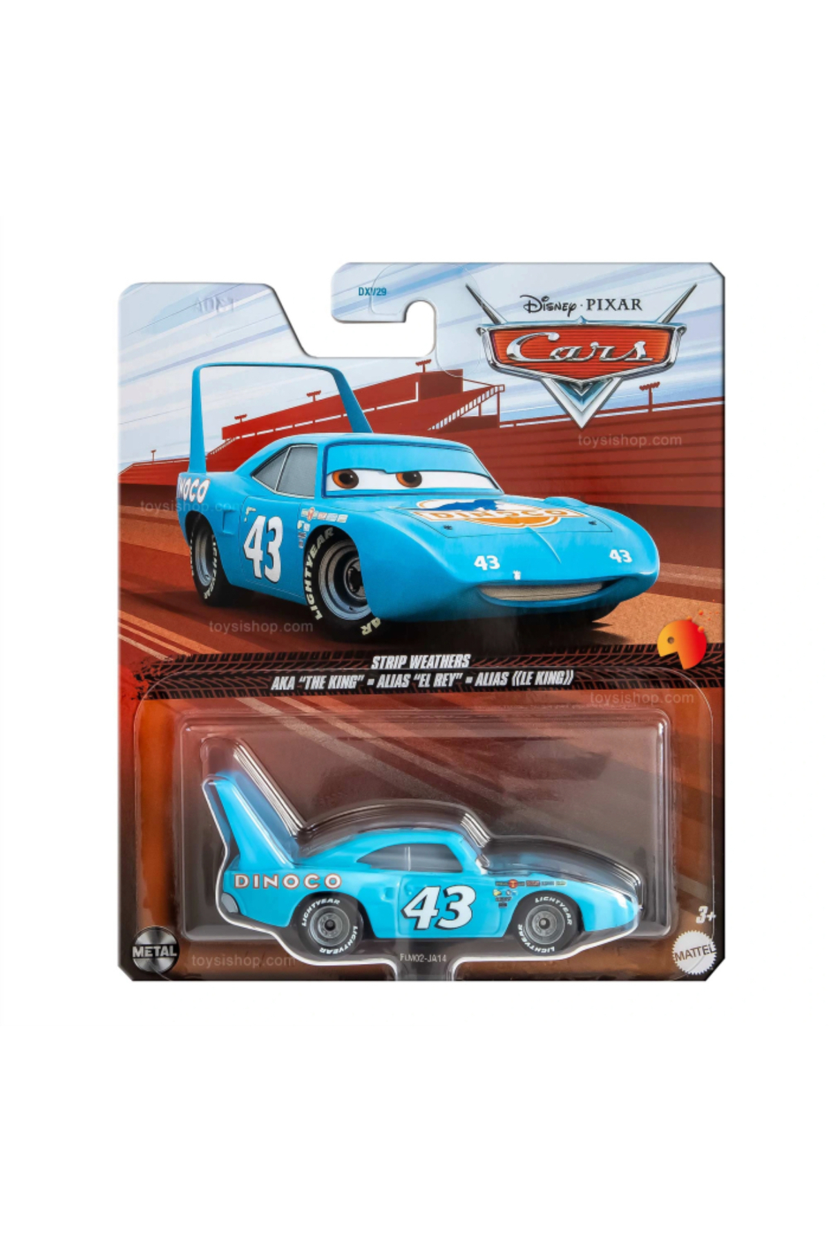 ماشین اسباب بازی DISNEY PIXAR CARS STRIP WEATHERS با نام مستعار THE KING DINOCO از ترکیه HOT WHEELS