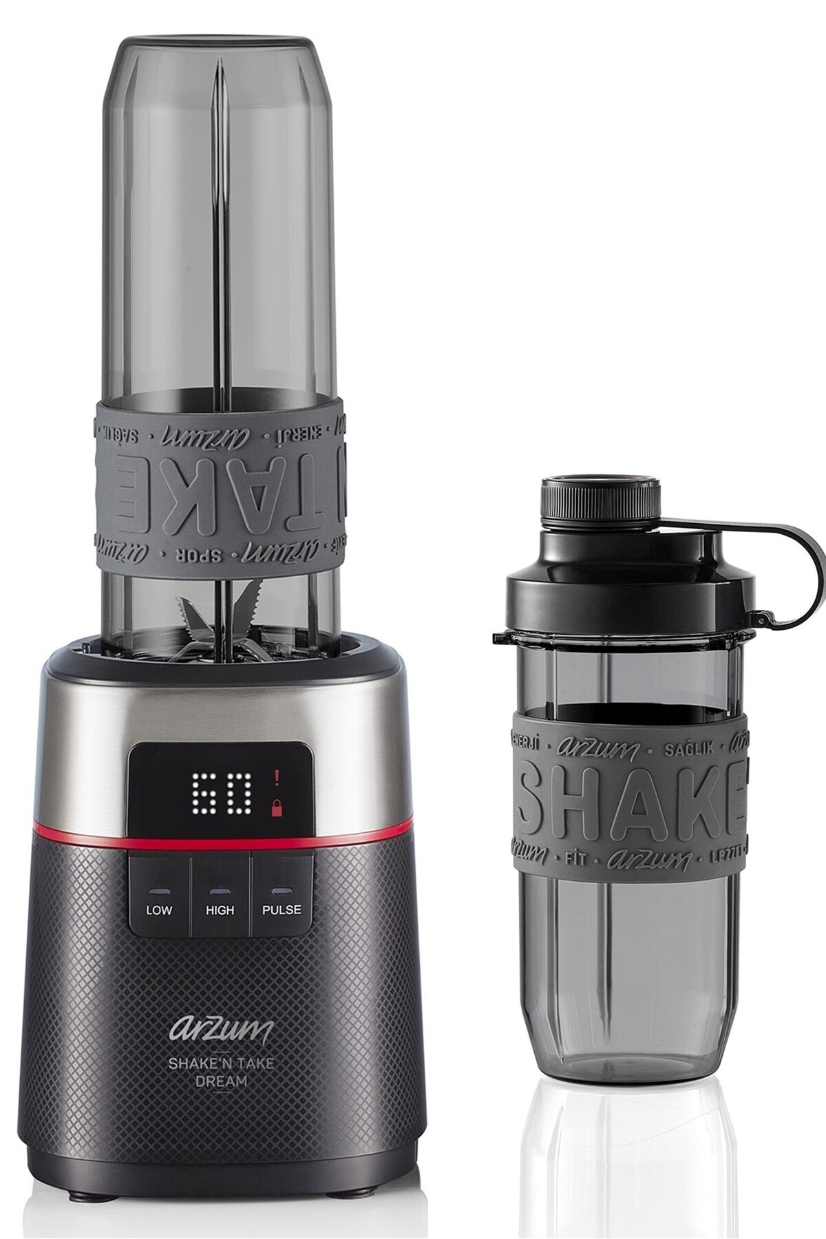 مخلوط کن شخصی اسموتی SHAKE'N TAKE DREAM 500W 570ML و بطری مشکی 400ML AR1148 اورجینال Arzum