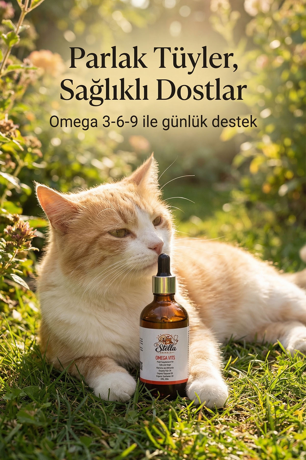 قطره مکمل گربه و سگ Omegavit دکتر استلا انیمالز Dr. Stella Animals، ۵۰ میلی‌لیتر