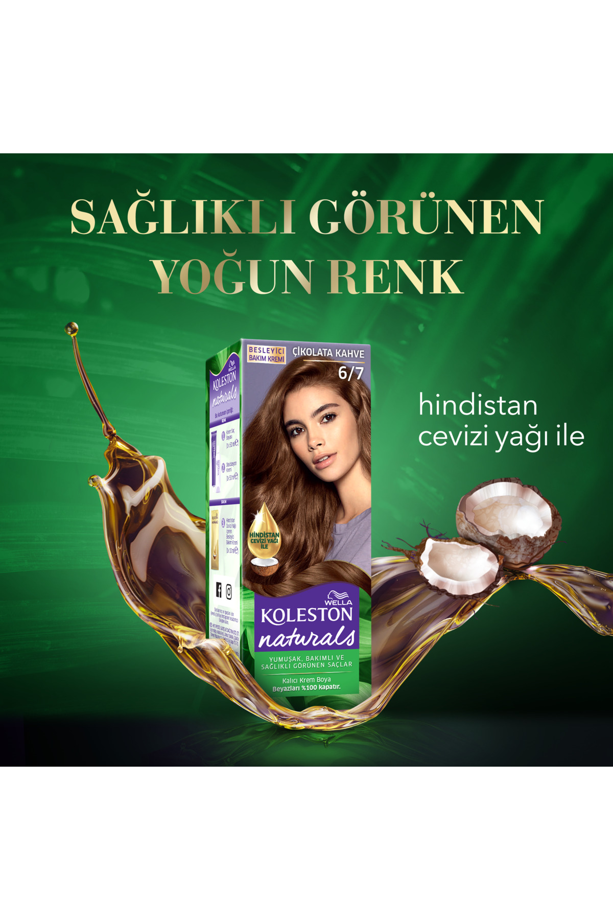 رنگ موی زنانه Koleston Naturals 6/7 رنگ چیکولاتا قهوه ای ولا Wella