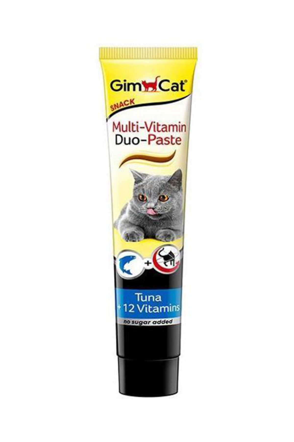 خمیر مولتی‌ویتامین گربه گیم‌کت Gimcat Duo، پنیر و ماهی تن، ۵۰ گرم × ۲