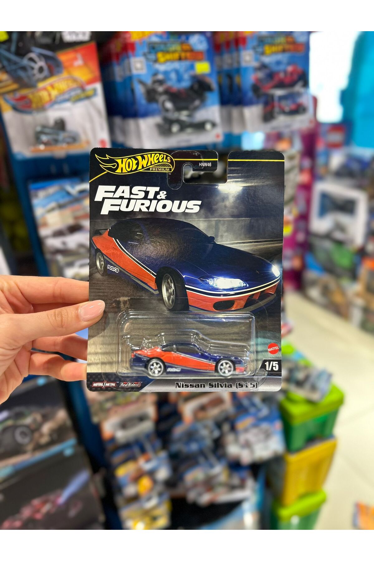 ماشین اسباب بازی HW PREMIUM FAST AND FURIOUS NISSAN SILVIA HNW46 HOT WHEELS