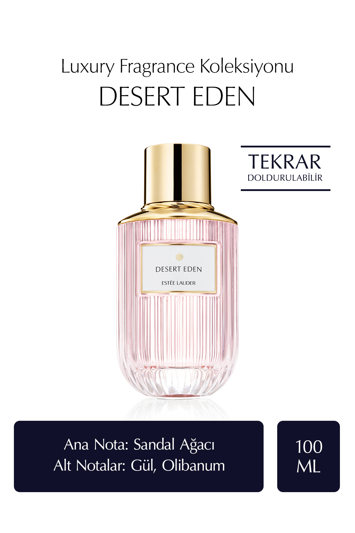عطر زنانه ادوپرفیوم کویر 100 میل مجموعه رایحه لوکس بطری قابل استفاده Estee Lauder
