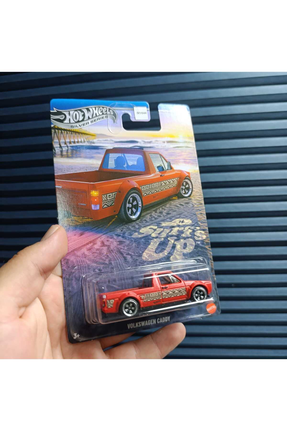 ماشین اسباب بازی کارت سریال بلند نقره ای VOLKSWAGEN CADDY SURF'S UP هات ویلز اورجینال HOT WHEELS