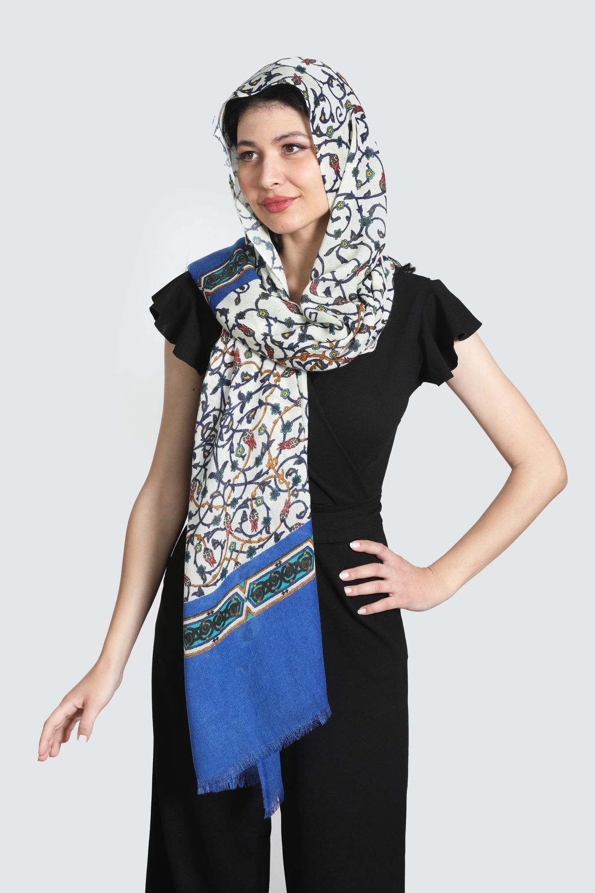 شال ابریشم و کتان میستیک Mystic مدل MS-335 زنانه