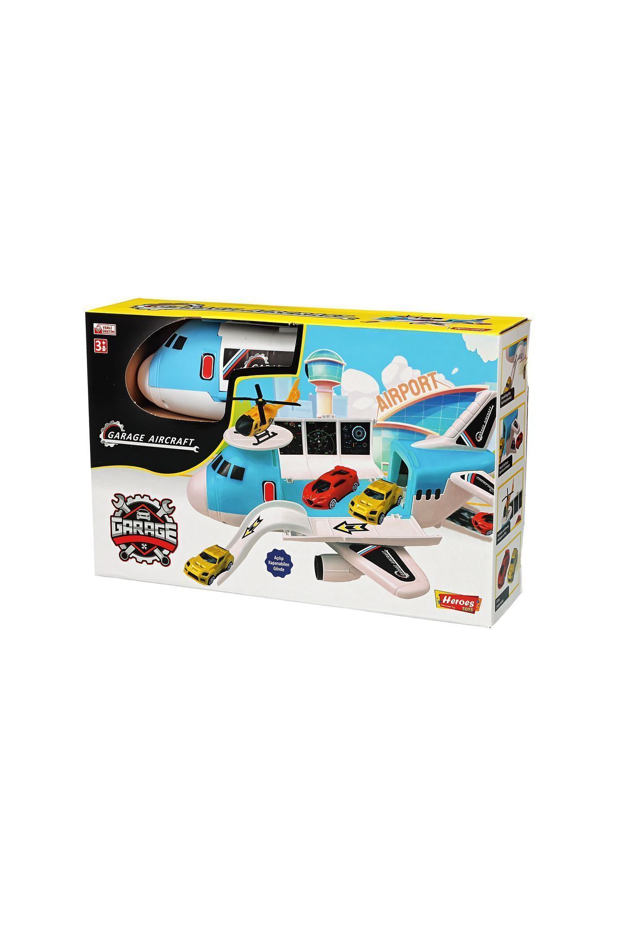 ماشین اسباب بازی ست هواپیما MY FLYING GARAGE آموزشی و سرگرم کننده کودکانه HEROES TOYS