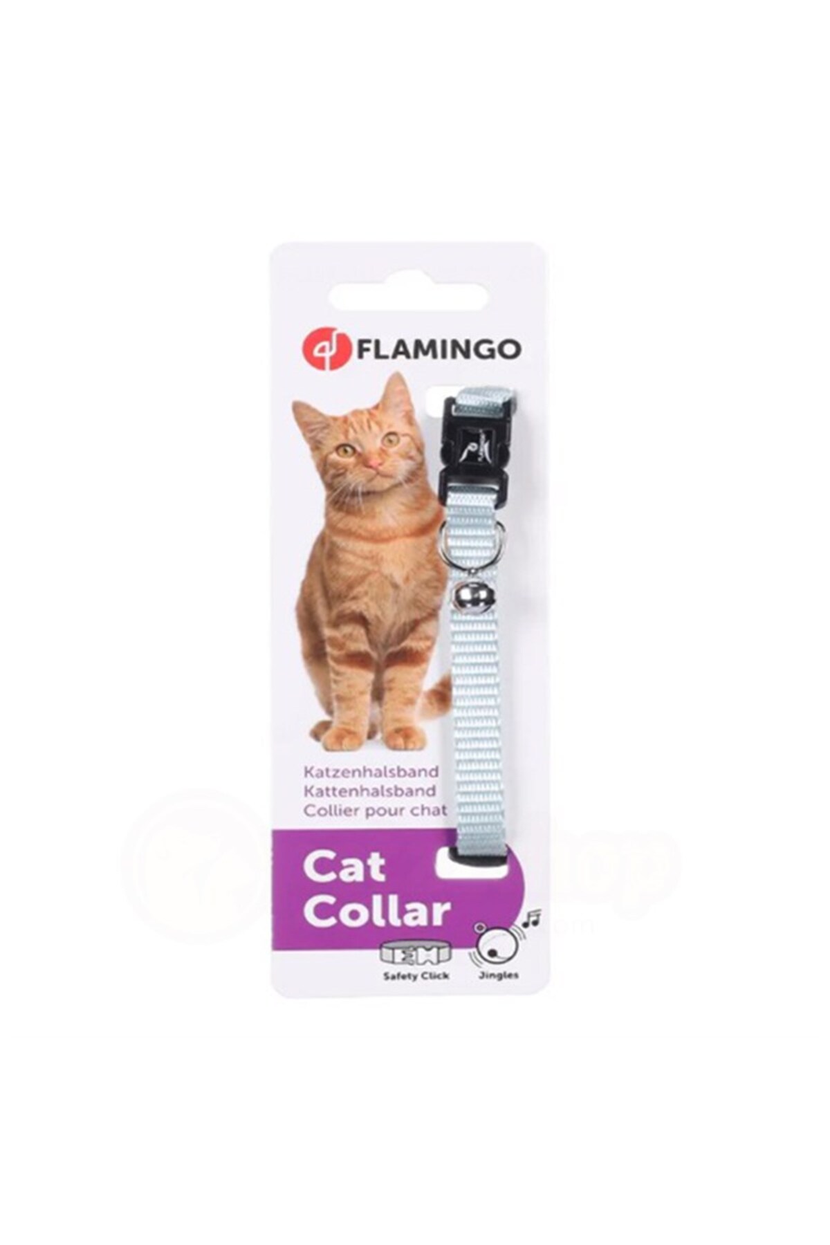 قلاده گردنی گربه فلامینگو Flamingo سری Art Sport، آبی، ۳۰ سانتی‌متر