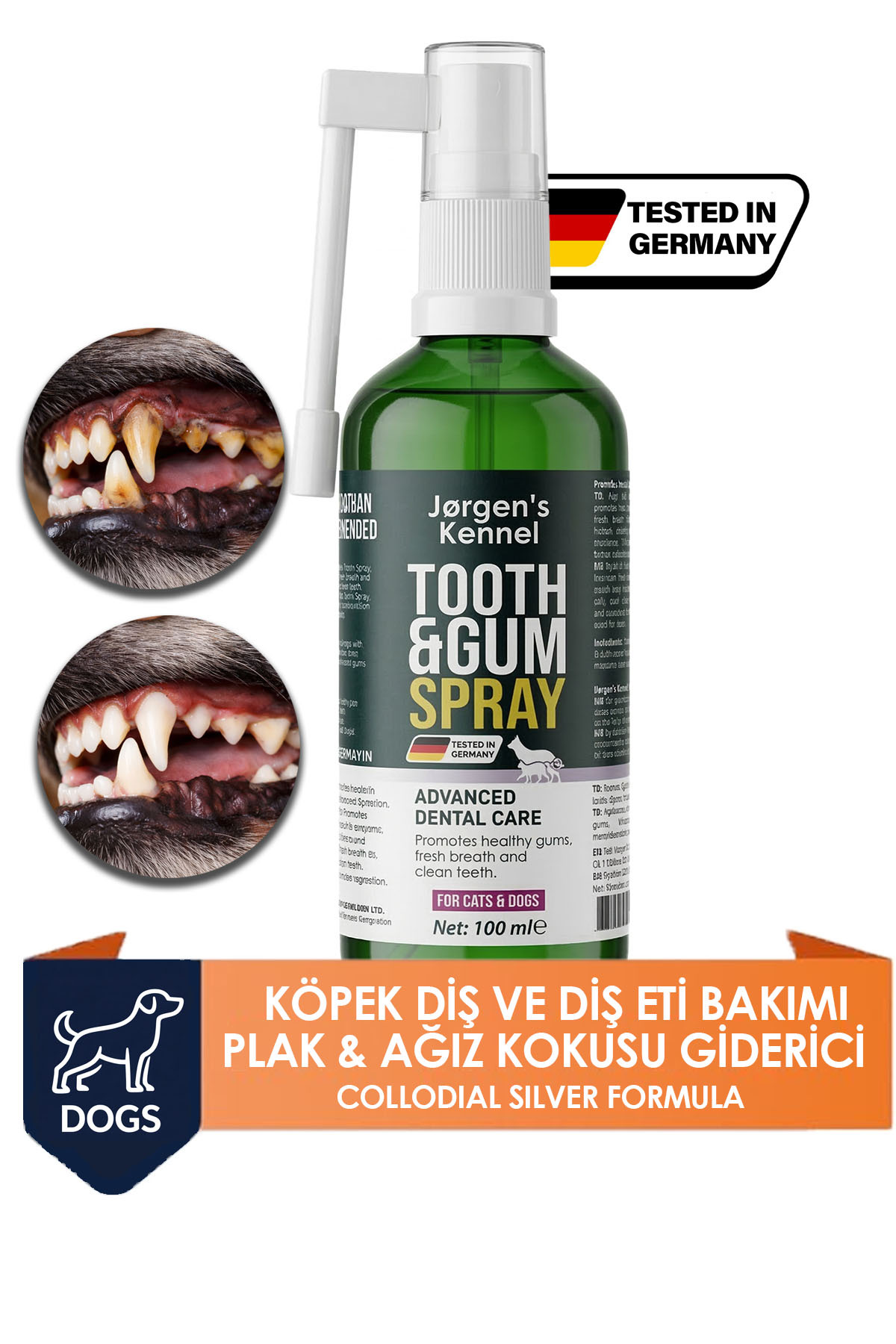 اسپری مراقبت دهان و دندان سگ جورگنس کنل Jorgens Kennel، ۱۰۰ میلی‌لیتر