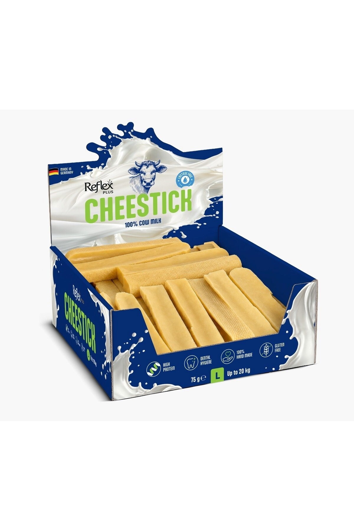 تشویقی سگ چوب پنیری Plus Cheestick رفلکس Reflex 75 Gr