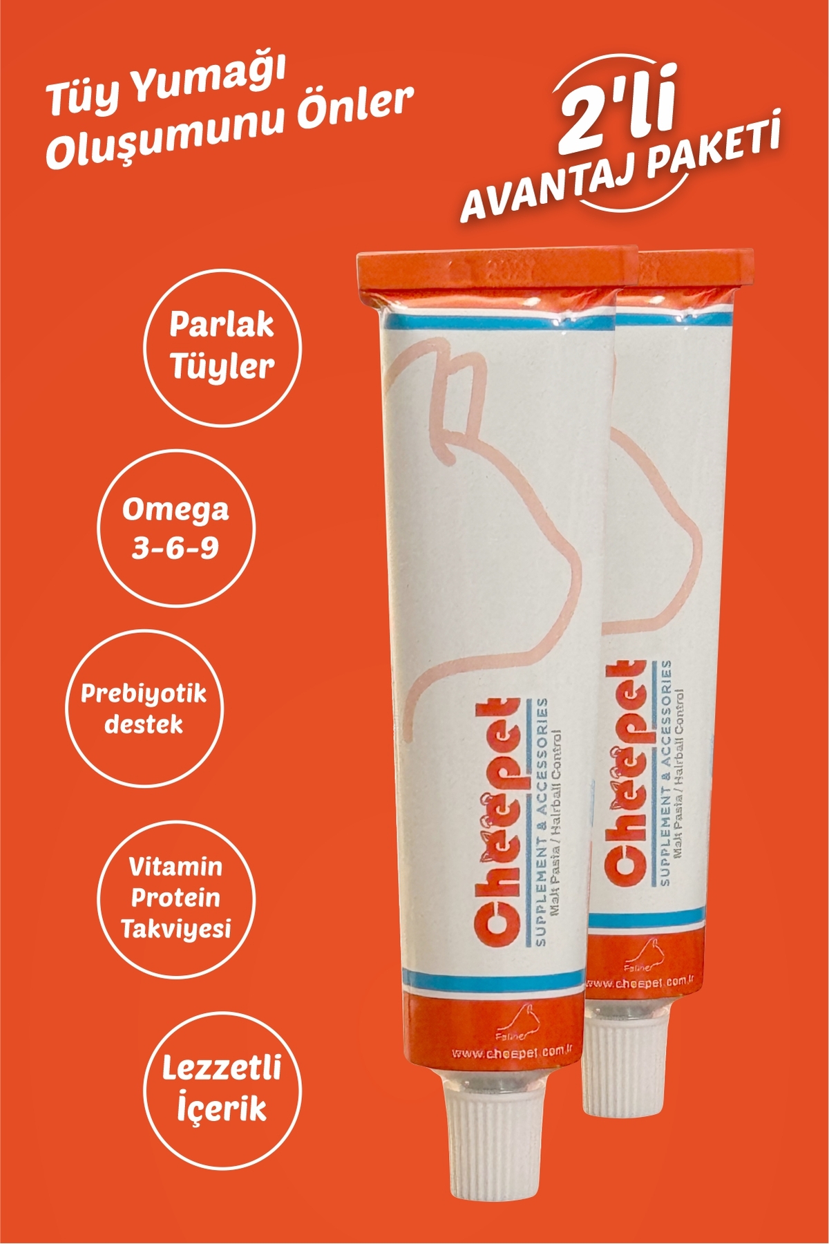 خمیر مالت و خمیر حمایتی گربه چیپت Cheepet، ۲ عددی