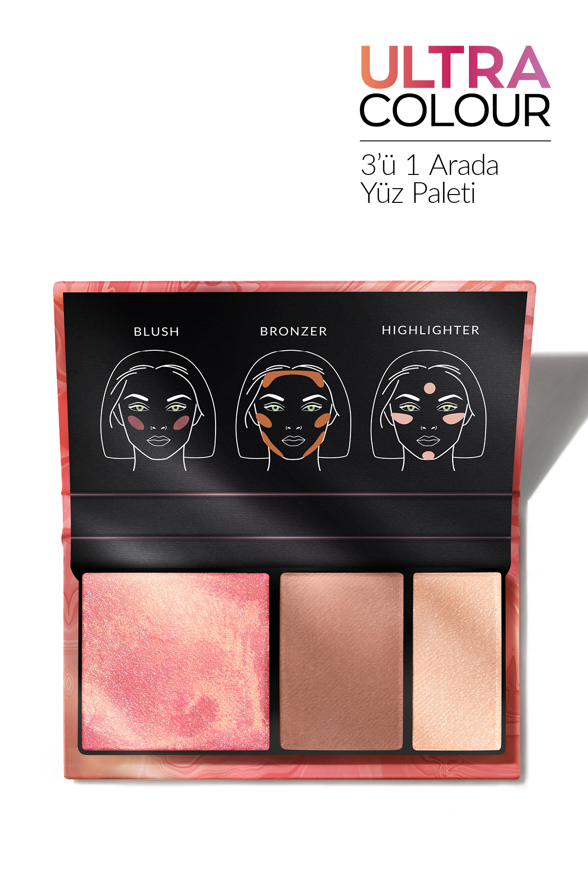پالت آرایش صورت Ultra Colour 3 در 1 مدل SUN KISSED آون Avon