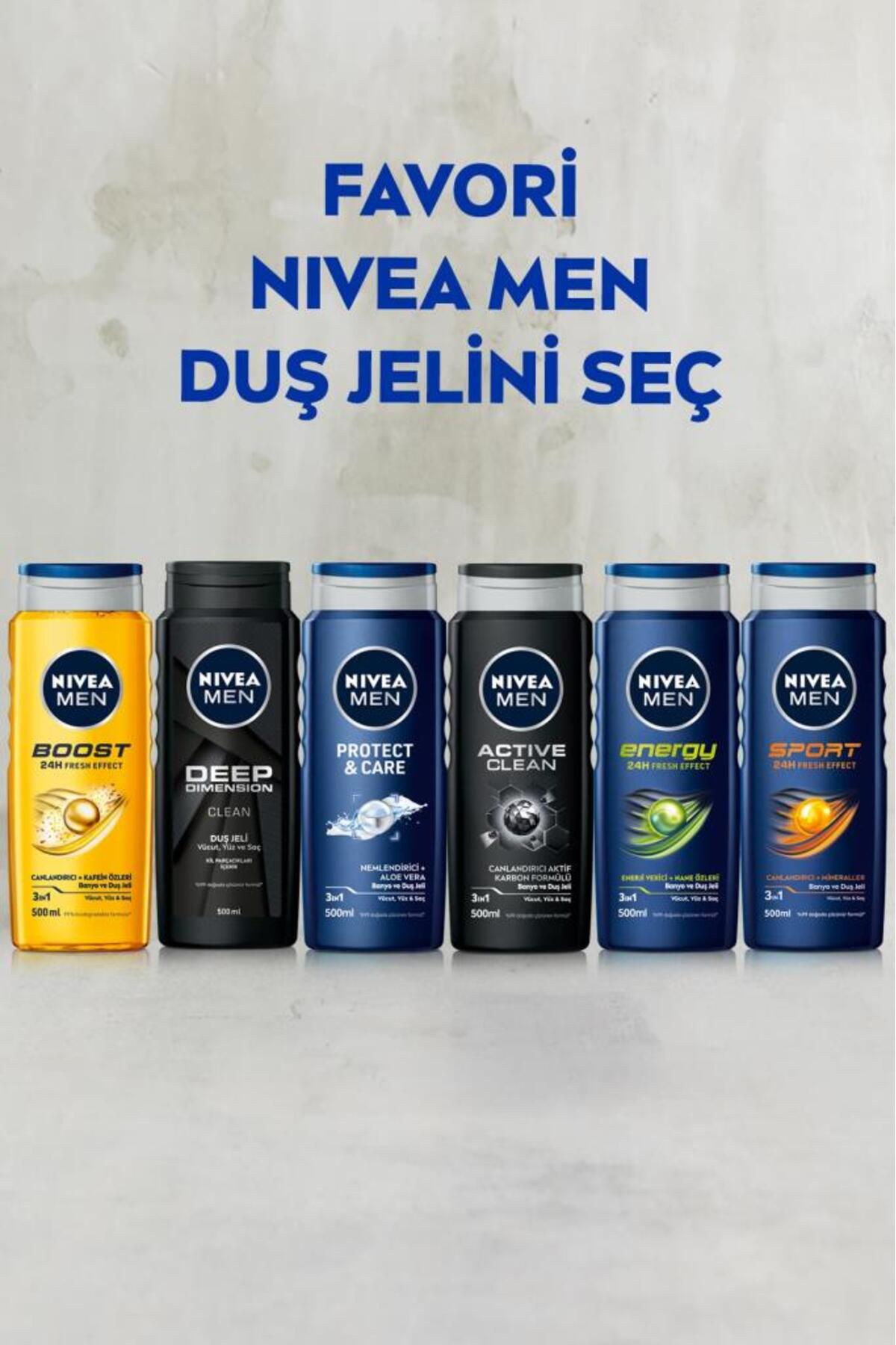 NIVEA ژل حمام افزایش دهنده انرژی مردانه 500 میلی لیتر