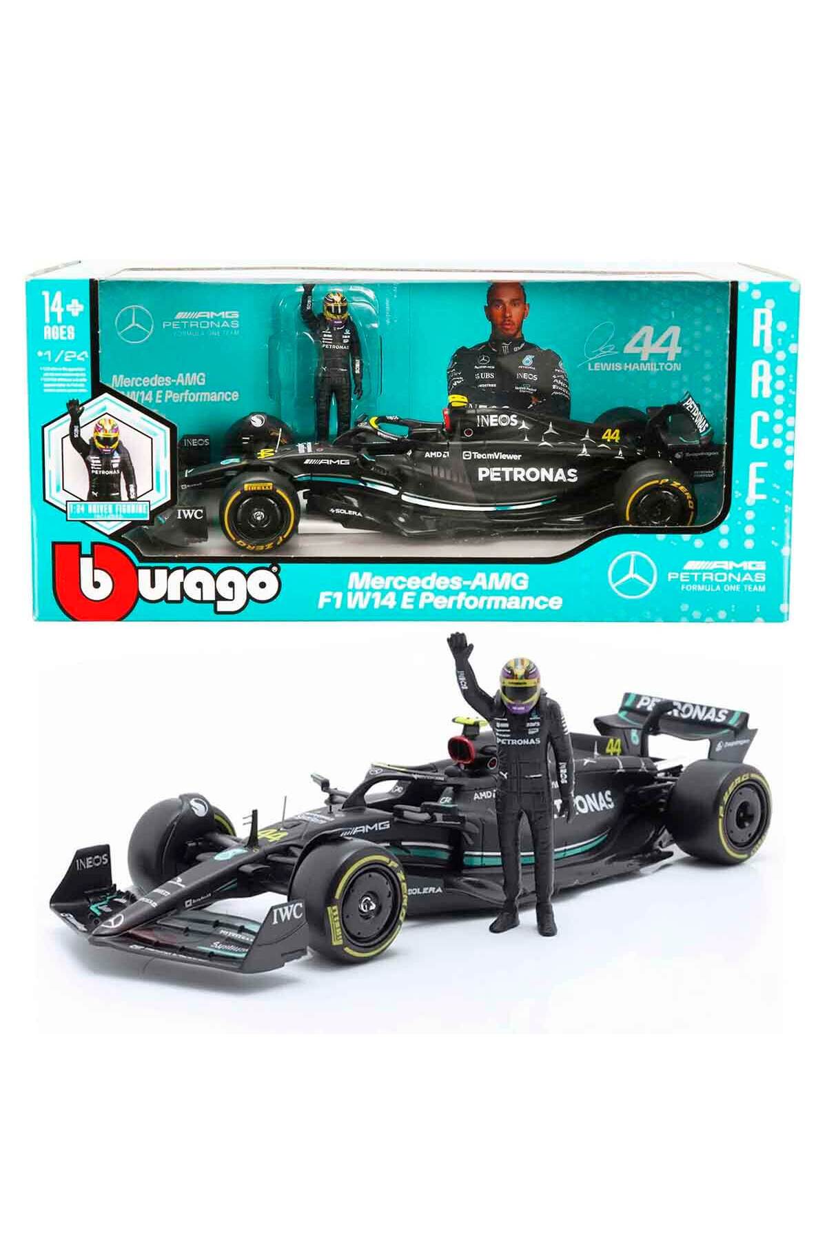 ماشین اسباب بازی 1:24 مرسدس AMG F1 W14 E شکل مسابقه فرمول 1 44 لوئیس همیلتون Burago