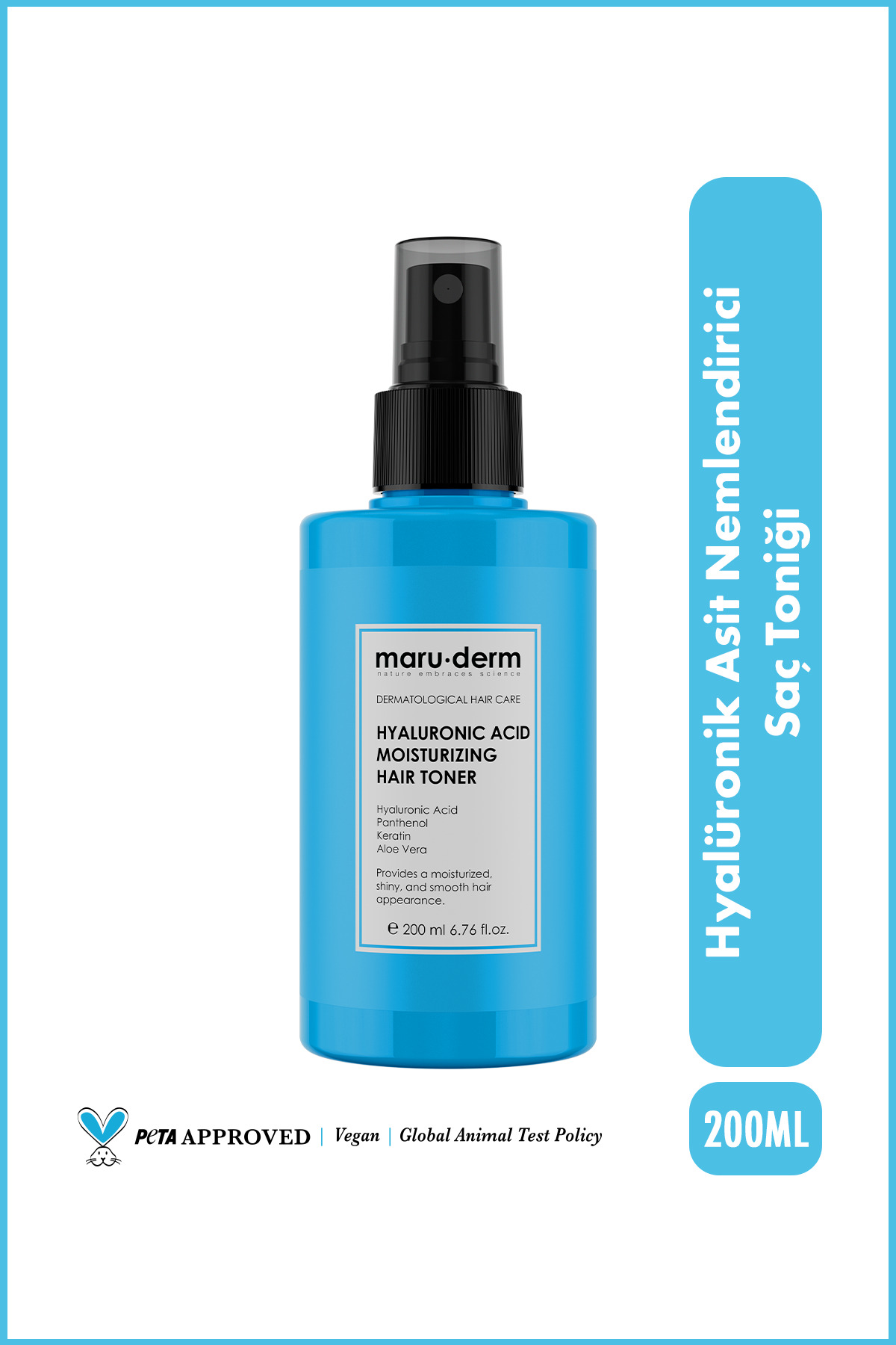 تونیک مو MARUDERM HYALURONIC ACID MOISTURIZER CARE TONER 200 میل | همه انواع وگان Maru.Derm