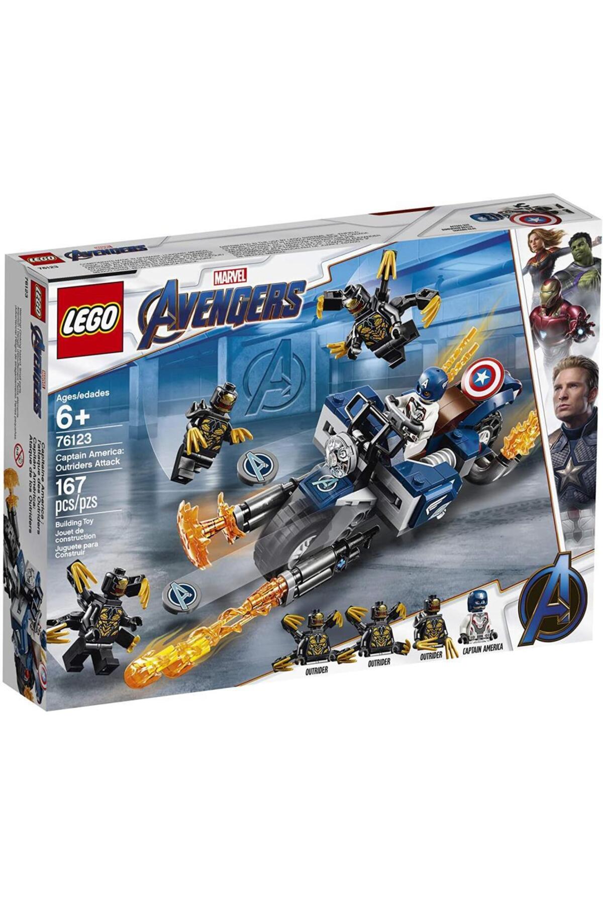 لگو CAPTAIN SUPER HEROES AMERICA: OUTRIDER 76123 اورجینال LEGO