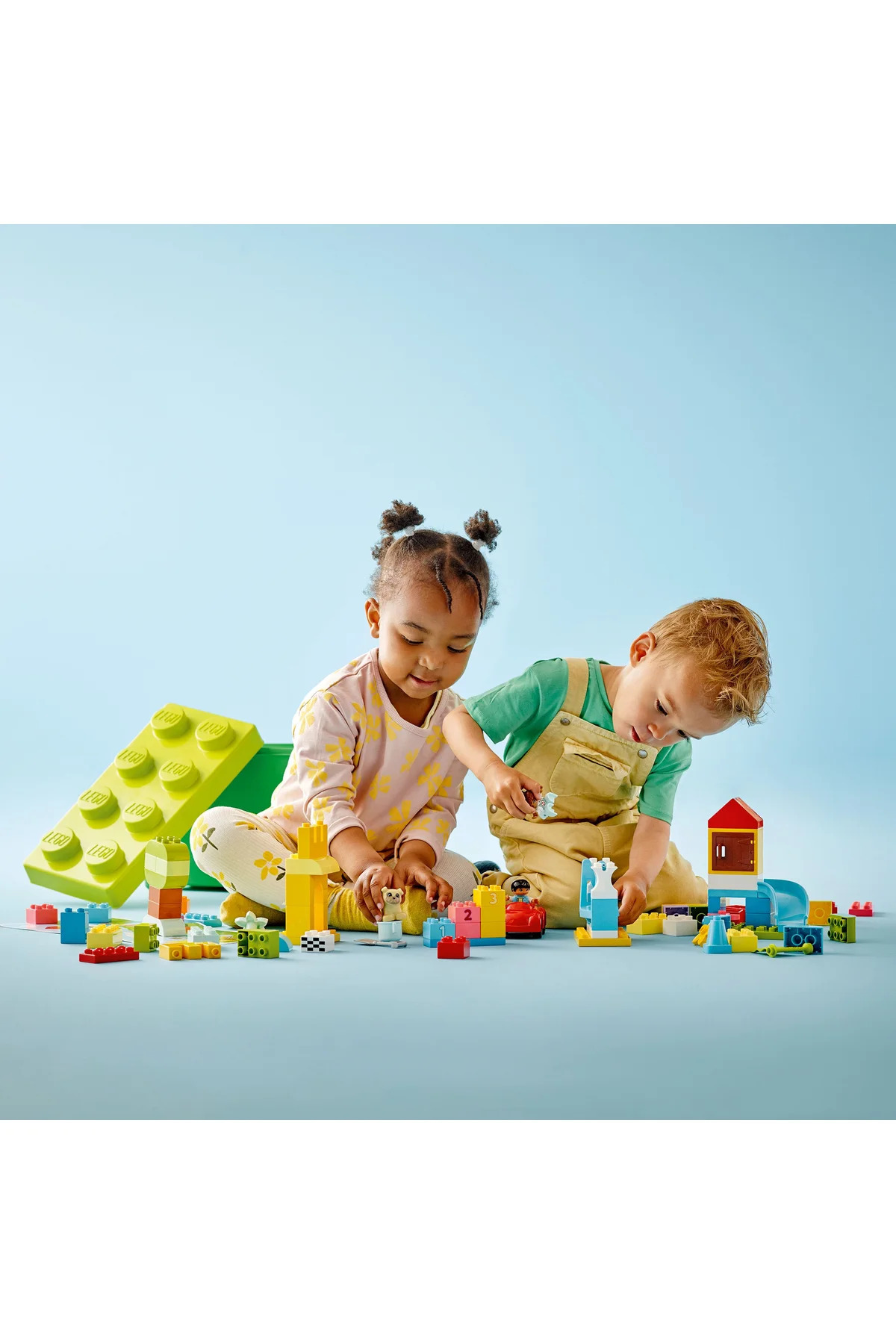 لگو و اسباب بازی های ساخت محور ® DUPLO® CLASSIC DELUXE BUILDING BOX 10914 مجموعه سازه خلاقانه برای کودکان نوپا 85P از ترکیه LEGO