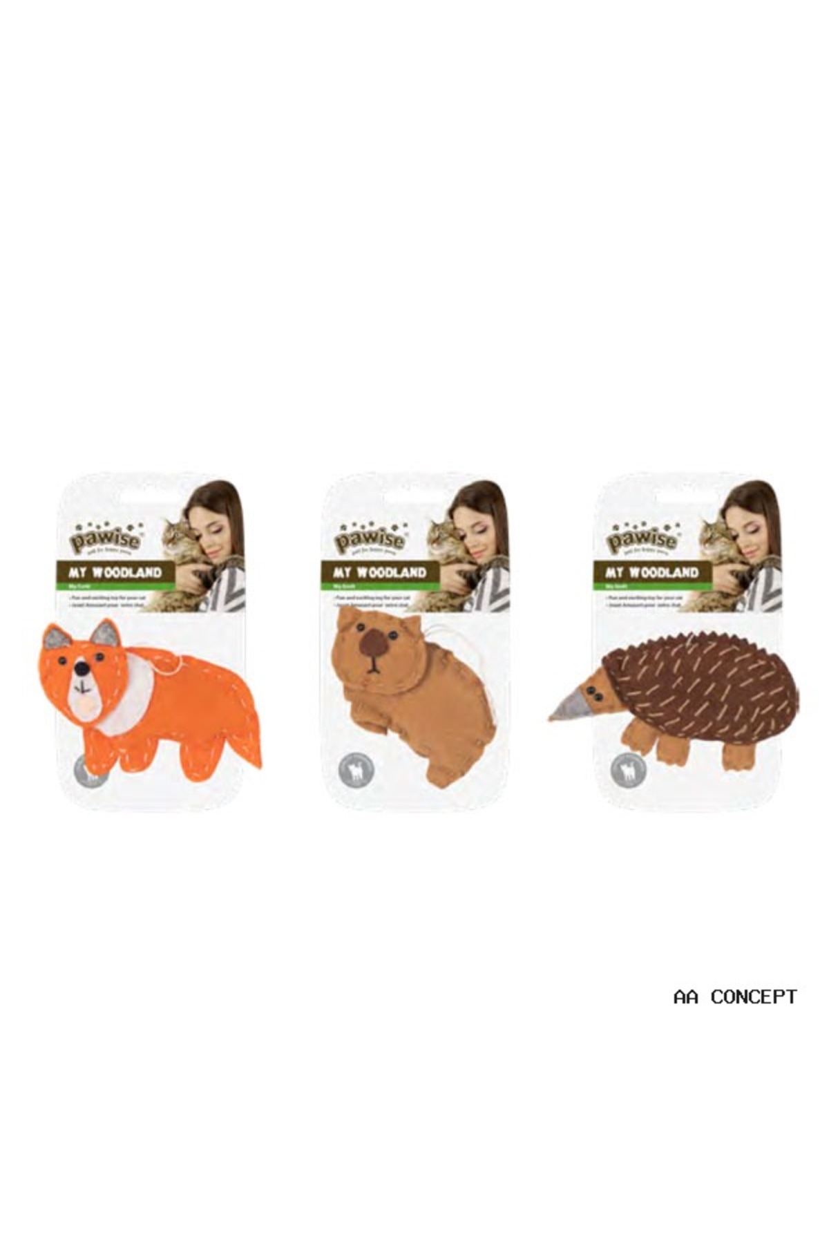 اسباب‌بازی گربه پاویس Pawise، CONCEPTA My Woodland (35321)، چندرنگ